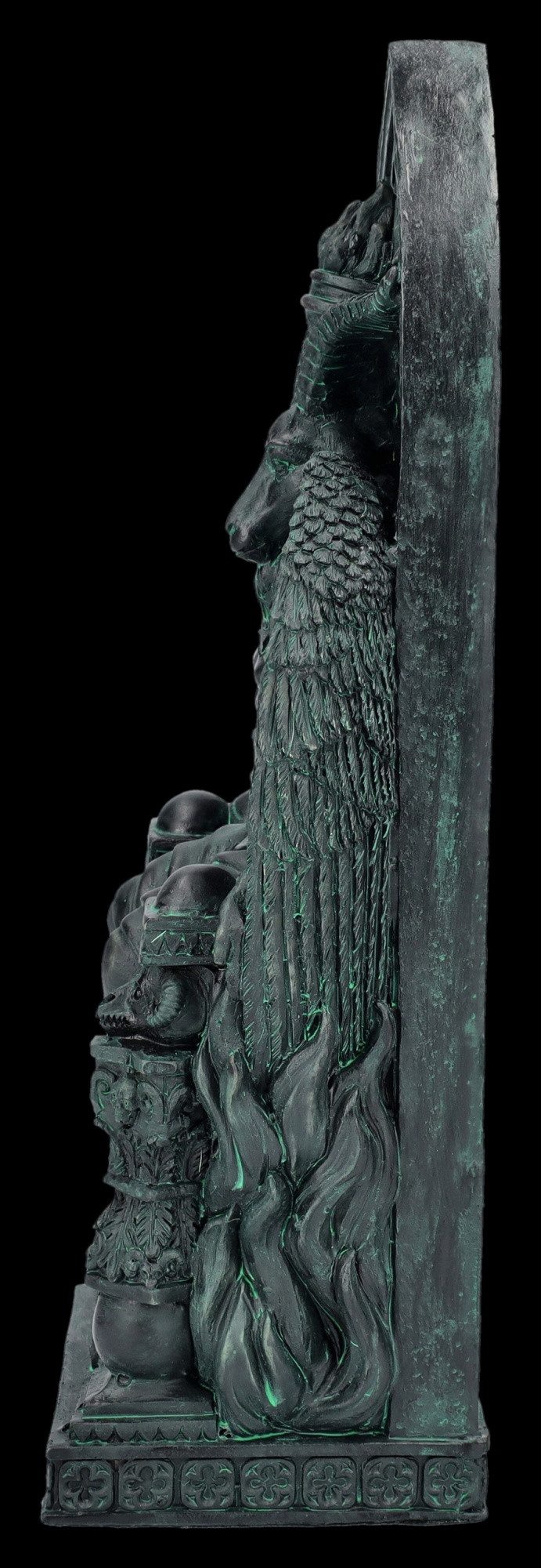 Figuren Shop GmbH Buchstütze Baphomet Buchstütze – Gothic Dekofigur Okkult Geschenk 22,5 cm Deko (1 St)