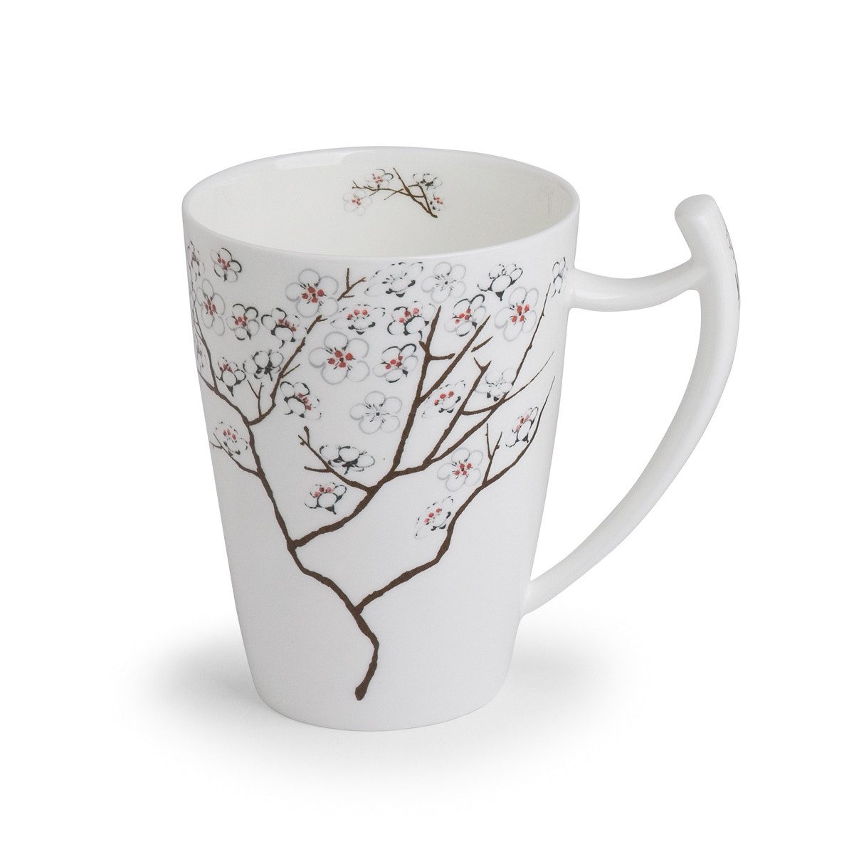 TeaLogic Tasse White Cherry Jumbobecher - Fine Bone China - 0,5 L, 1-tlg.