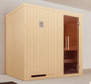 weka Sauna Halmstad 2, BxTxH: 194 x 177 x 199 cm, 68 mm, ohne Ofen