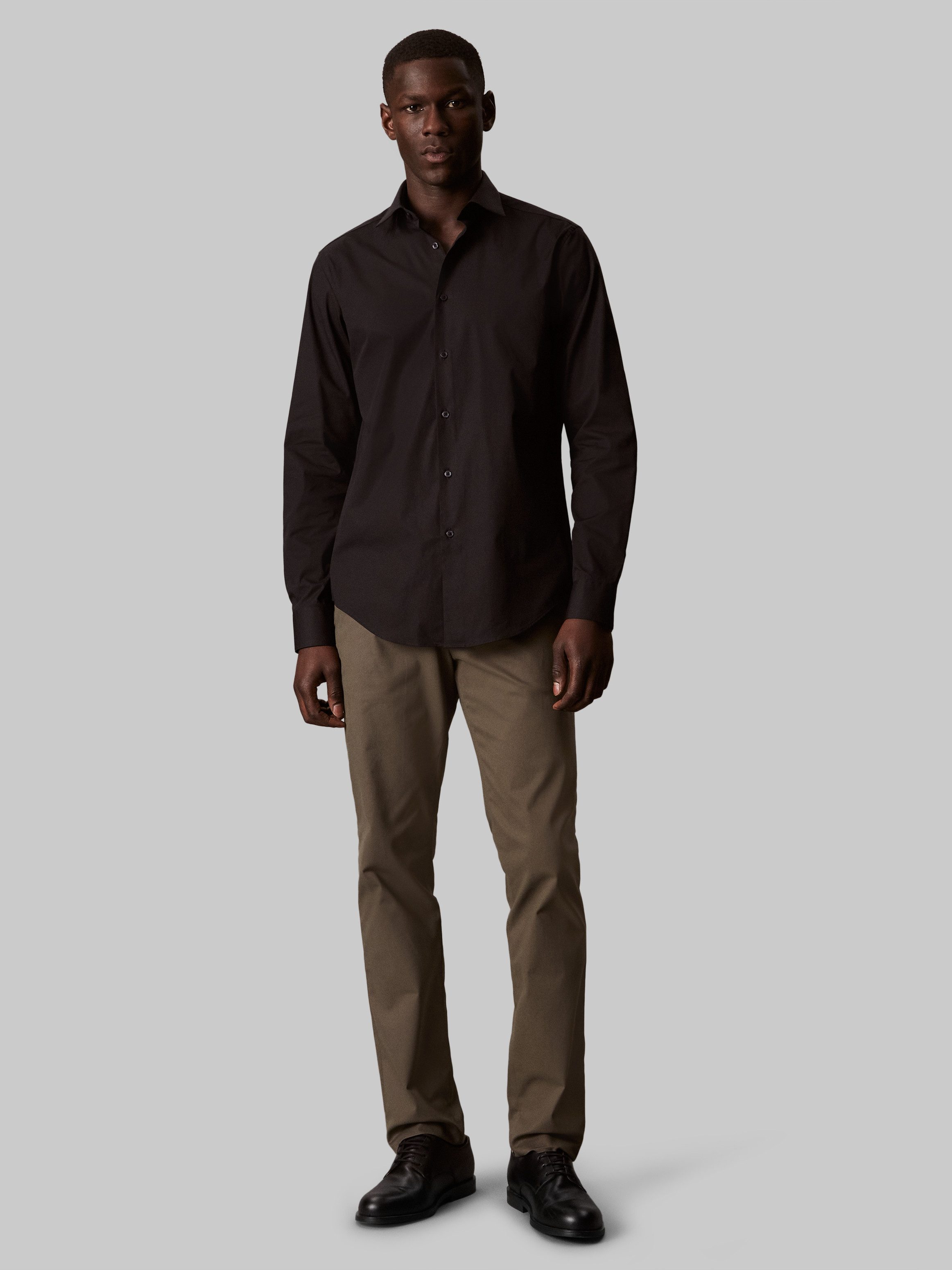 Calvin Klein Businesshemd Regular fit, mit Rundhalsausschnitt