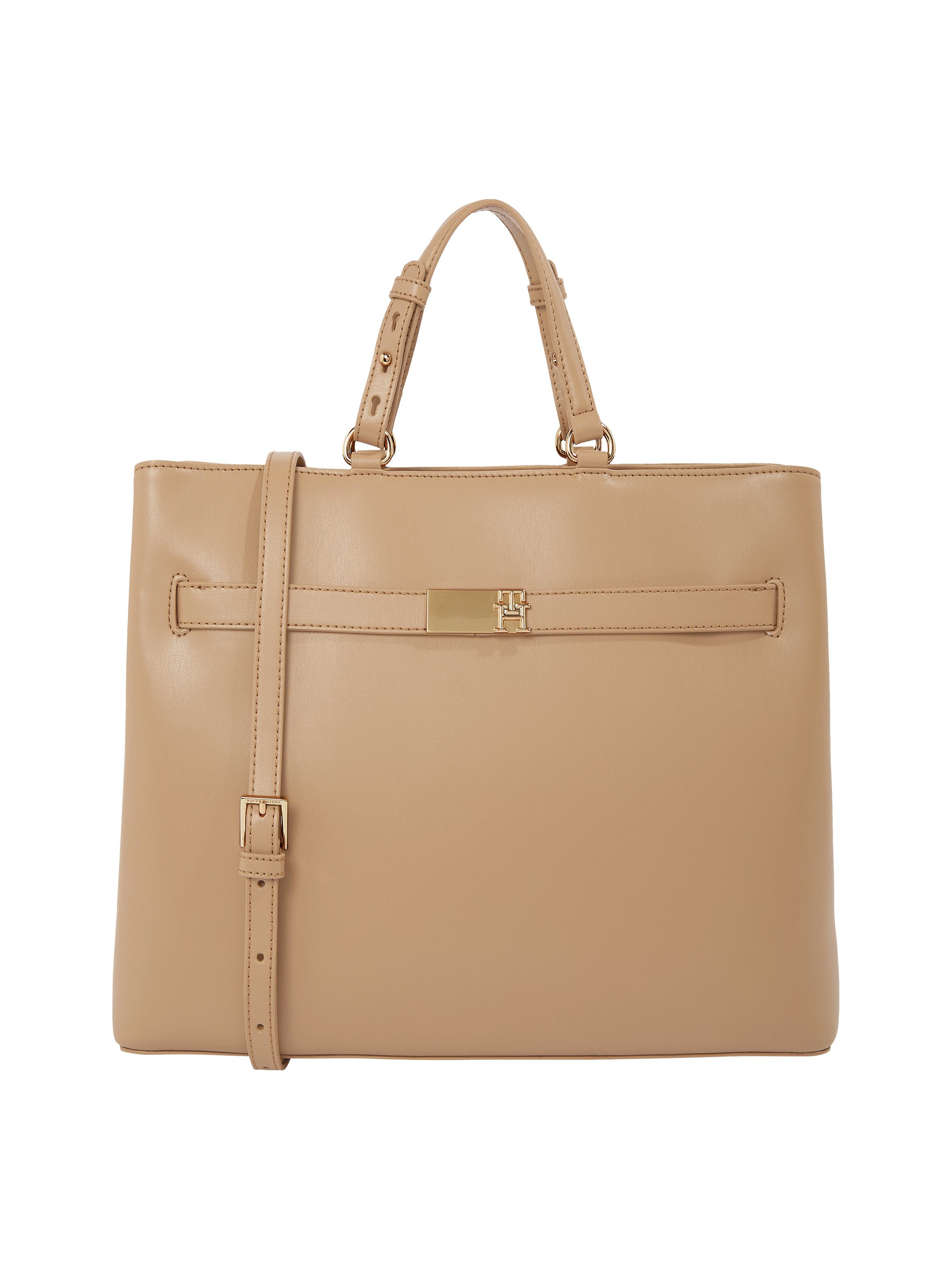 Tommy Hilfiger Henkeltasche TH HERITAGE SATCHEL, Damen Umhängetasche, Schultertasche mit TH-Schmuckelement