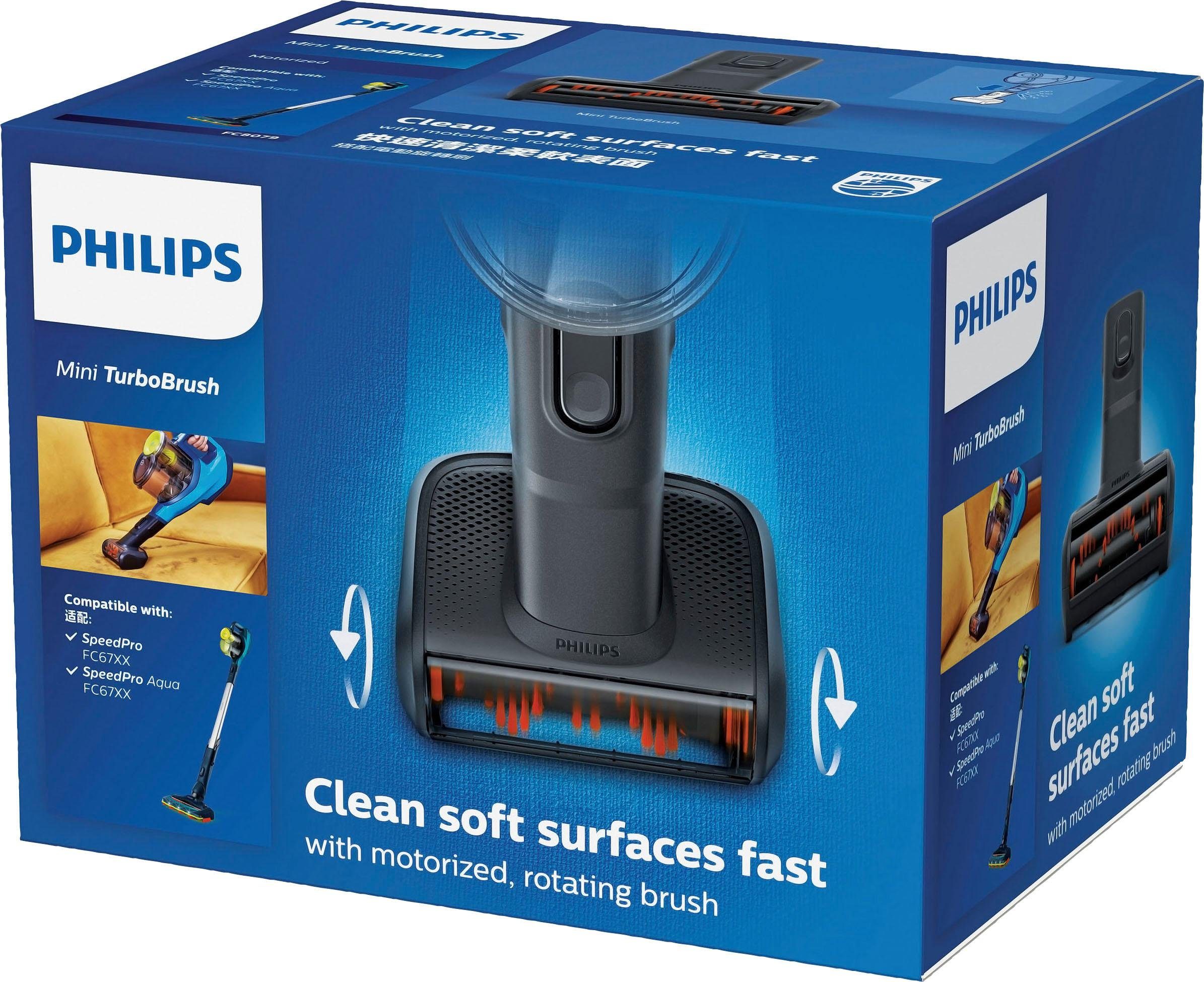 Philips Mini-Turbobürste FC8079/01, Zubehör für Philips SpeedPro FC6723-FC6728 und Serie 5000 Akkusauger, (1-tlg), ideal zum Entfernen von Tierhaaren