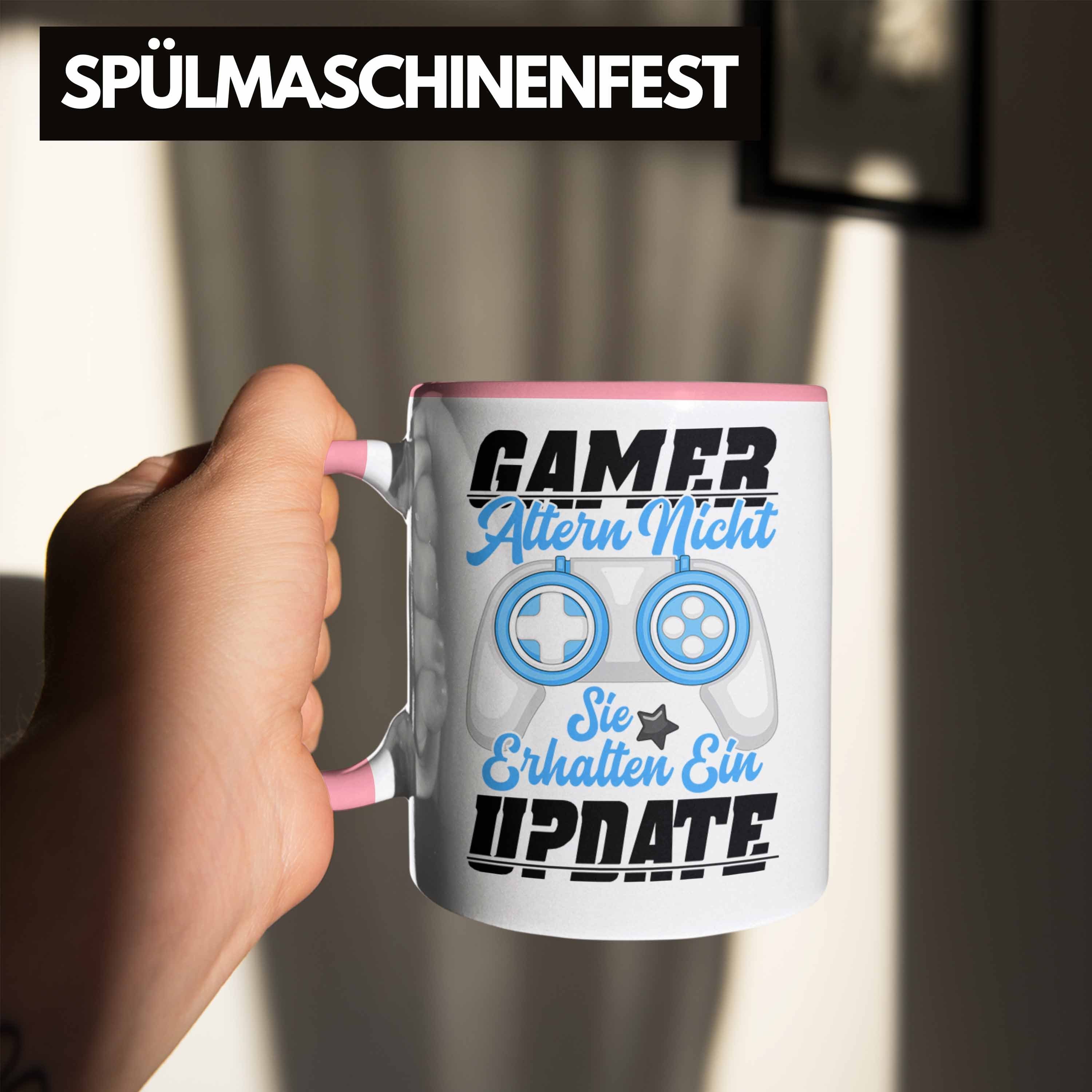 Geschenk Trendation Kinder Trendation Rosa Geburtstagsgeschenk Tasse Tasse Lustig Männer PC - Spruch Zocker Zubehör Zocken Gaming Geschenkideen Gamer Mitbringsel Jungen