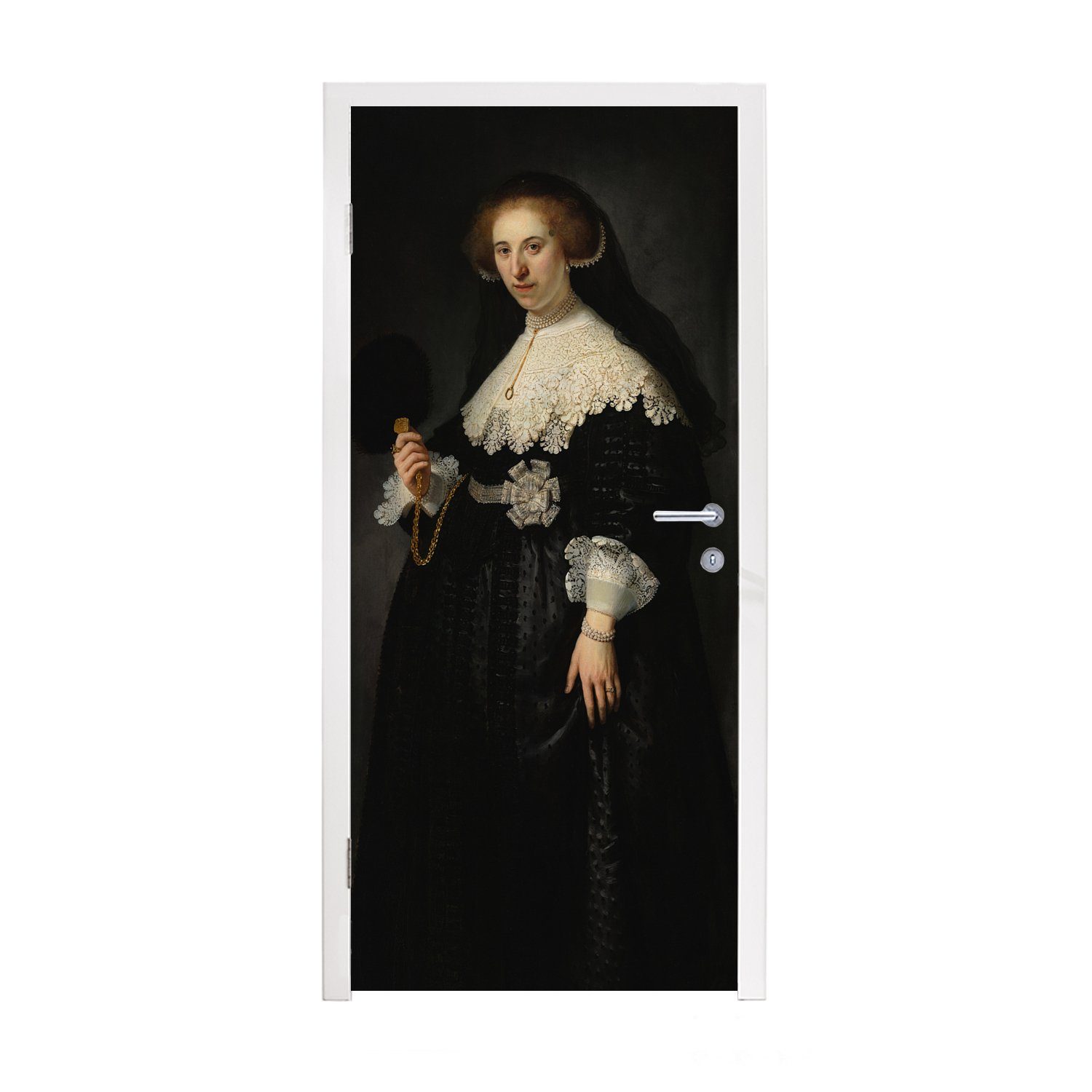 Matt, von Oopjen 75x205 Tür, MuchoWow Rijn, Eheporträt St), für Türtapete van Das Fototapete - (1 cm bedruckt, Türaufkleber, Rembrandt Coppit