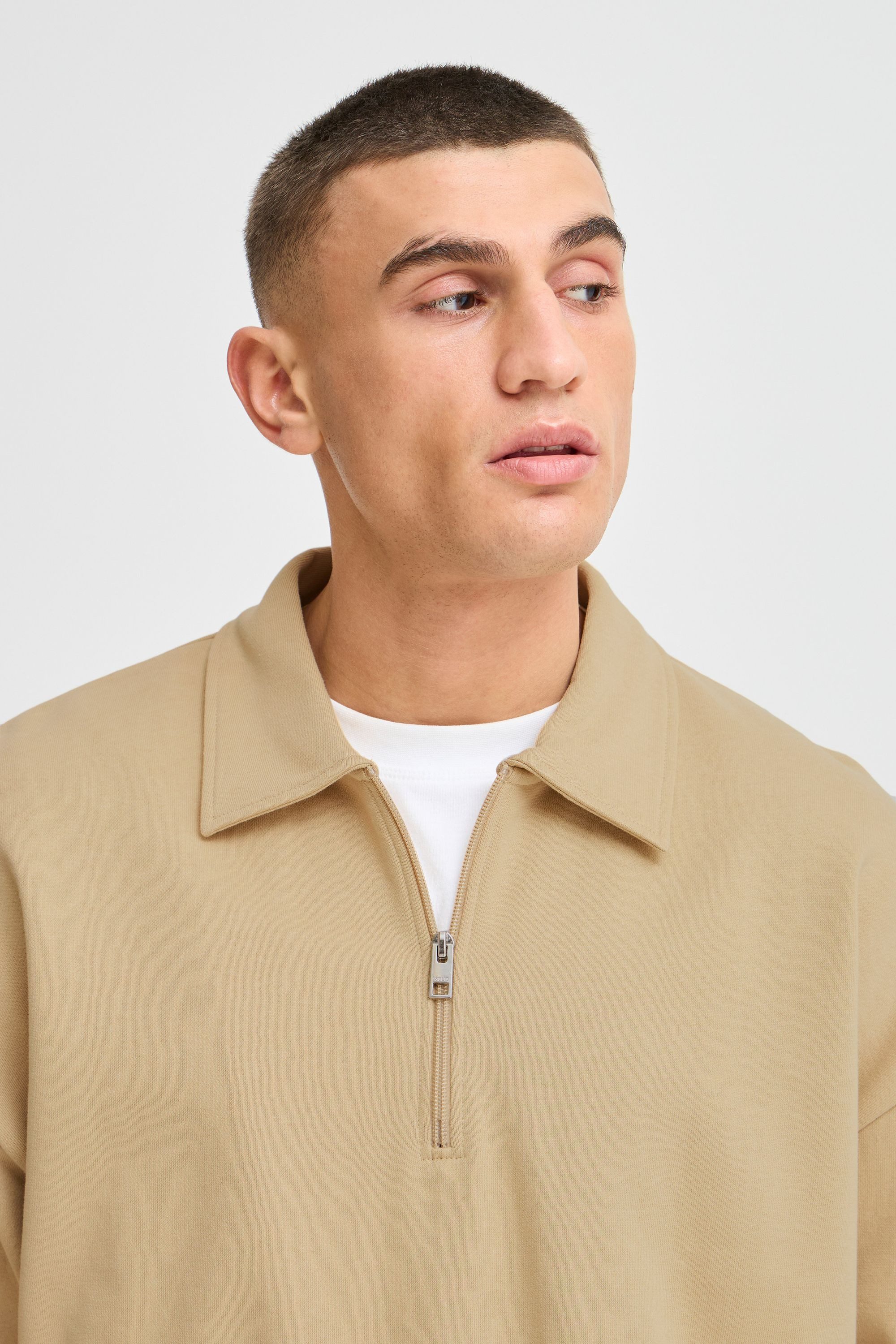 !Solid Polokragenpullover SDOWNEY modisches Sweatshirt