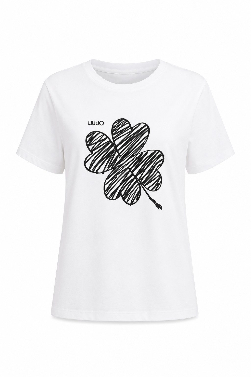 Kurzarmshirt ECS T-SHIRT MODA - T-Shirt Damen - Baumwollshirt mit Kleeblatt Print