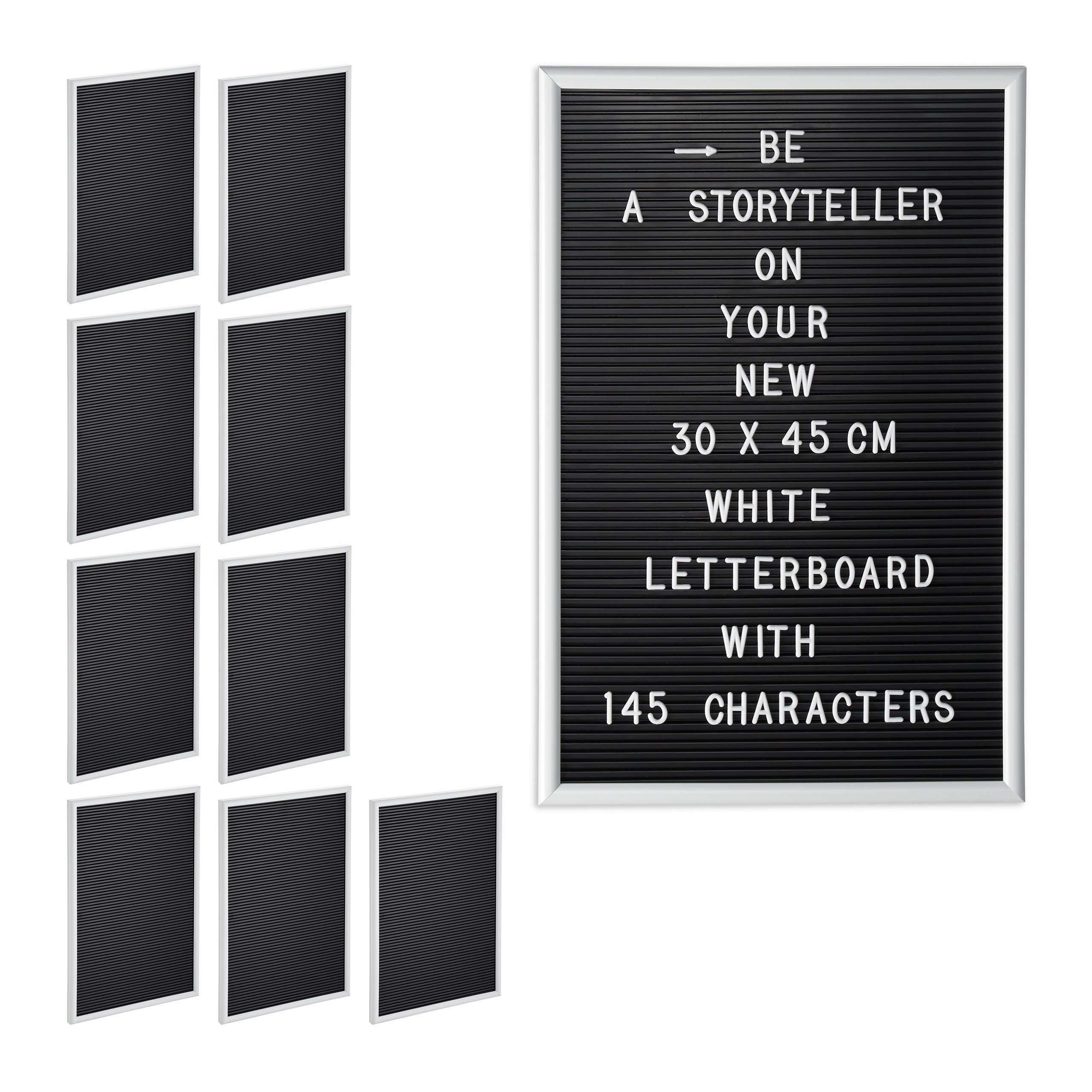 10 30 x x weiß Letterboard relaxdays Memoboard cm 45