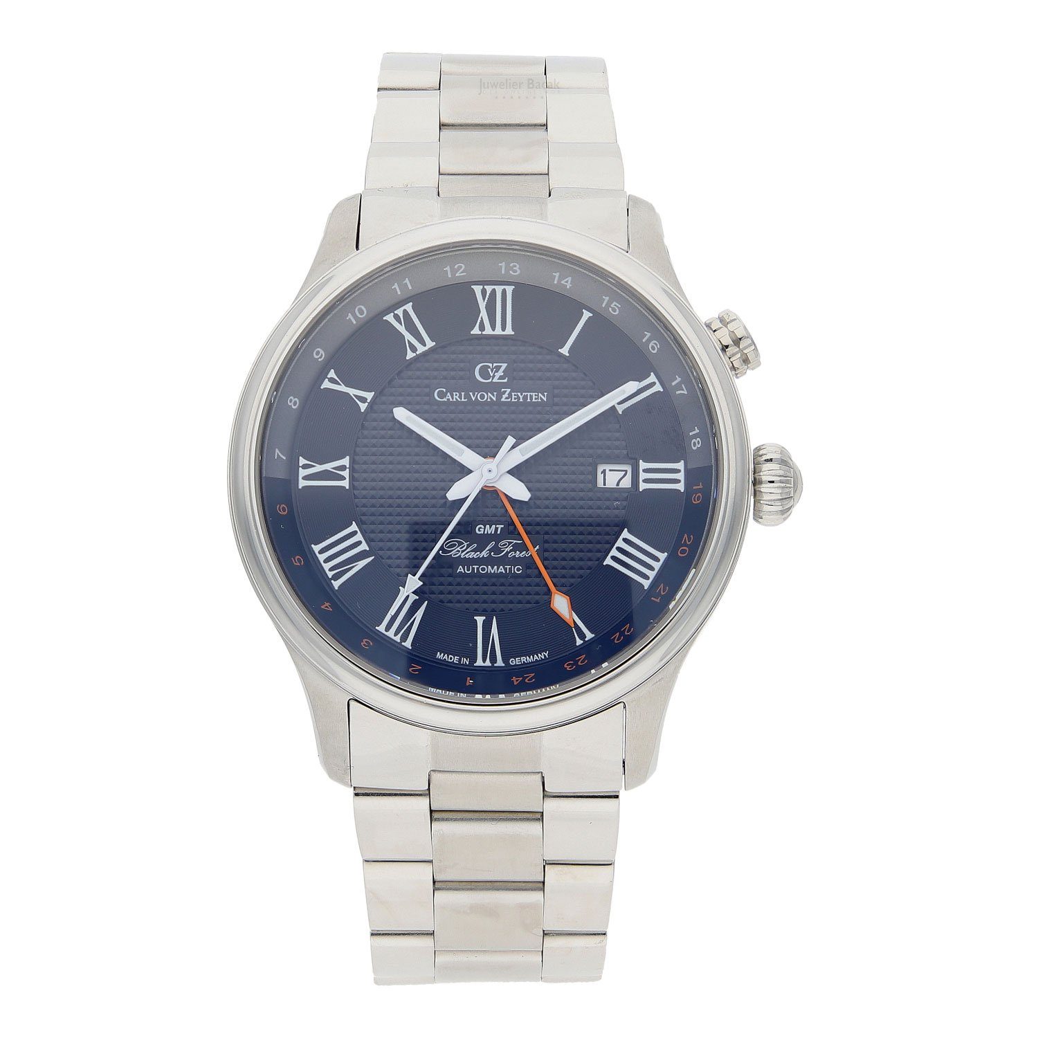 Carl von Zeyten Automatikuhr Carl von Zeyten Herrenarmbanduhr CVZ0087BKMS Rench Limited Edition 062, (1-tlg)