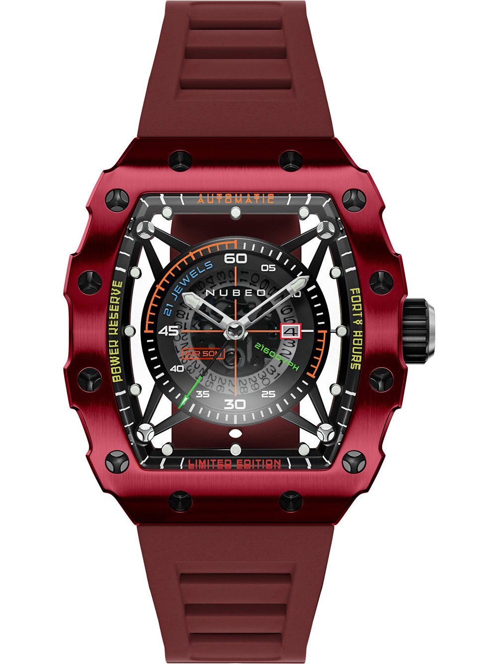 Nubeo Automatikuhr Nubeo NB-6080-04 Herrenuhr Huygens Automatik Limited 43mm 5ATM Nubeo NB-6080-04 Herrenuhr Huygens Automatik Limited 43mm 5ATM