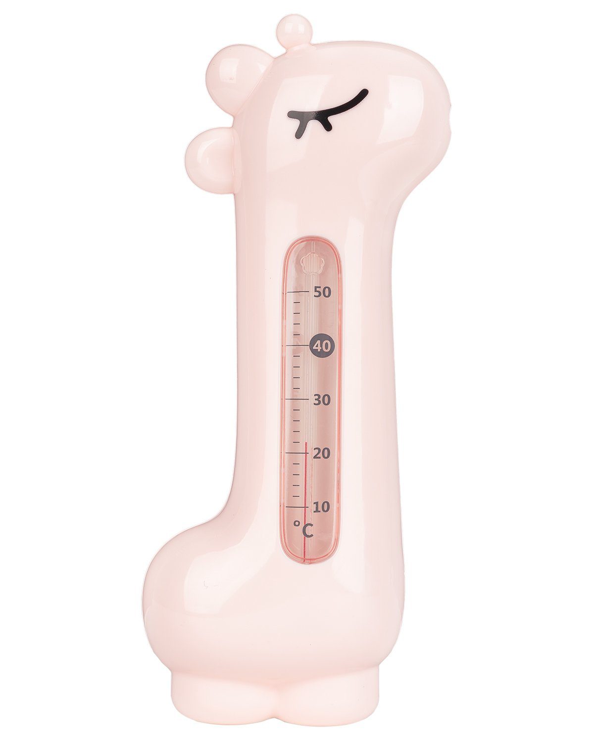Kikkaboo Badethermometer Wasserthermometer von 10 50°C bis Giraffe, Badethermometer, 1-tlg., Messbereich rosa
