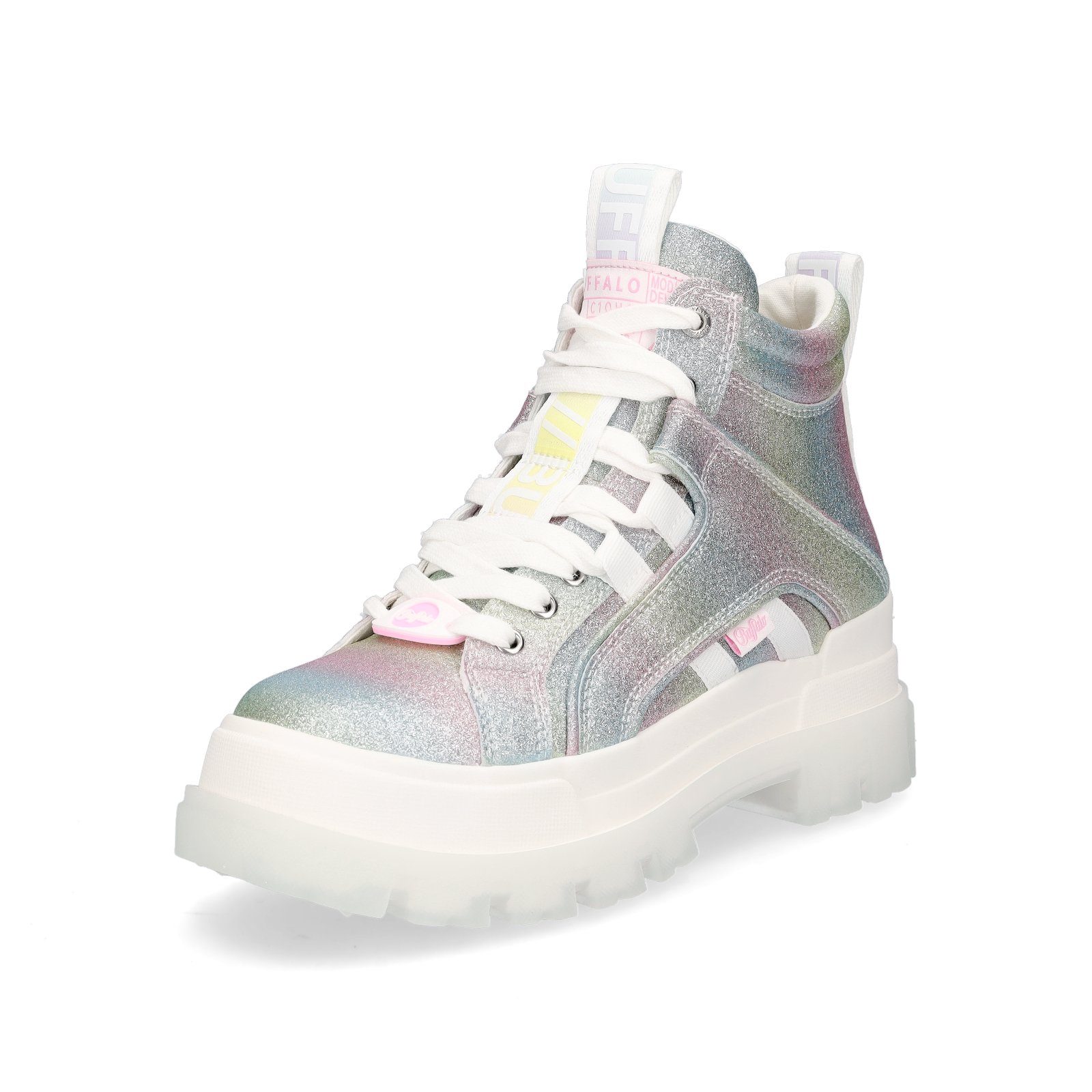 Buffalo Buffalo Damen Schnürboot Aspha NC Mid multi glitter Schnürboots günstig online kaufen