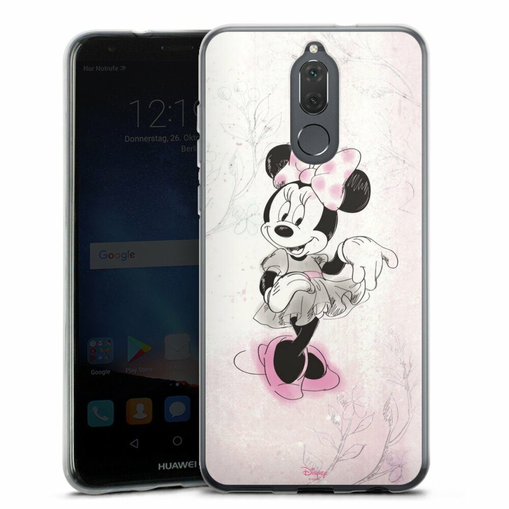 DeinDesign Handyhülle Minnie Mouse Disney Vintage Minnie Watercolor, Huawei Mate 10 lite Silikon Hülle Bumper Case Handy Schutzhülle