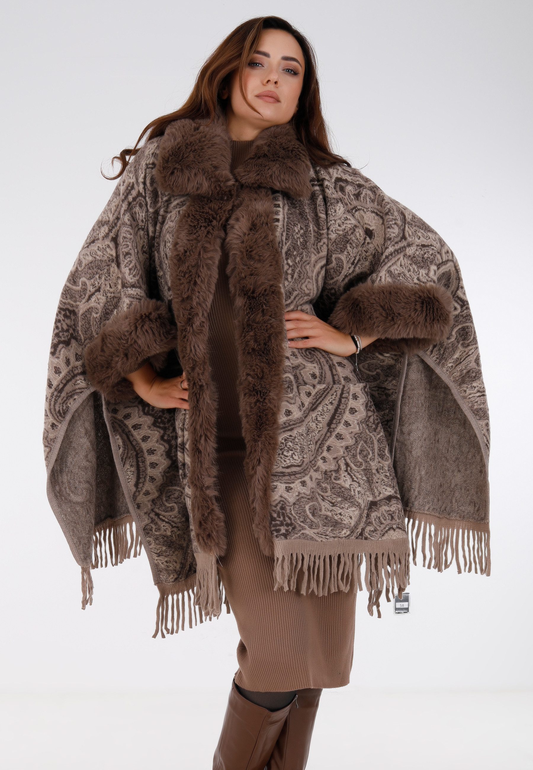 YC Fashion & Style Poncho Capemantel günstig online kaufen