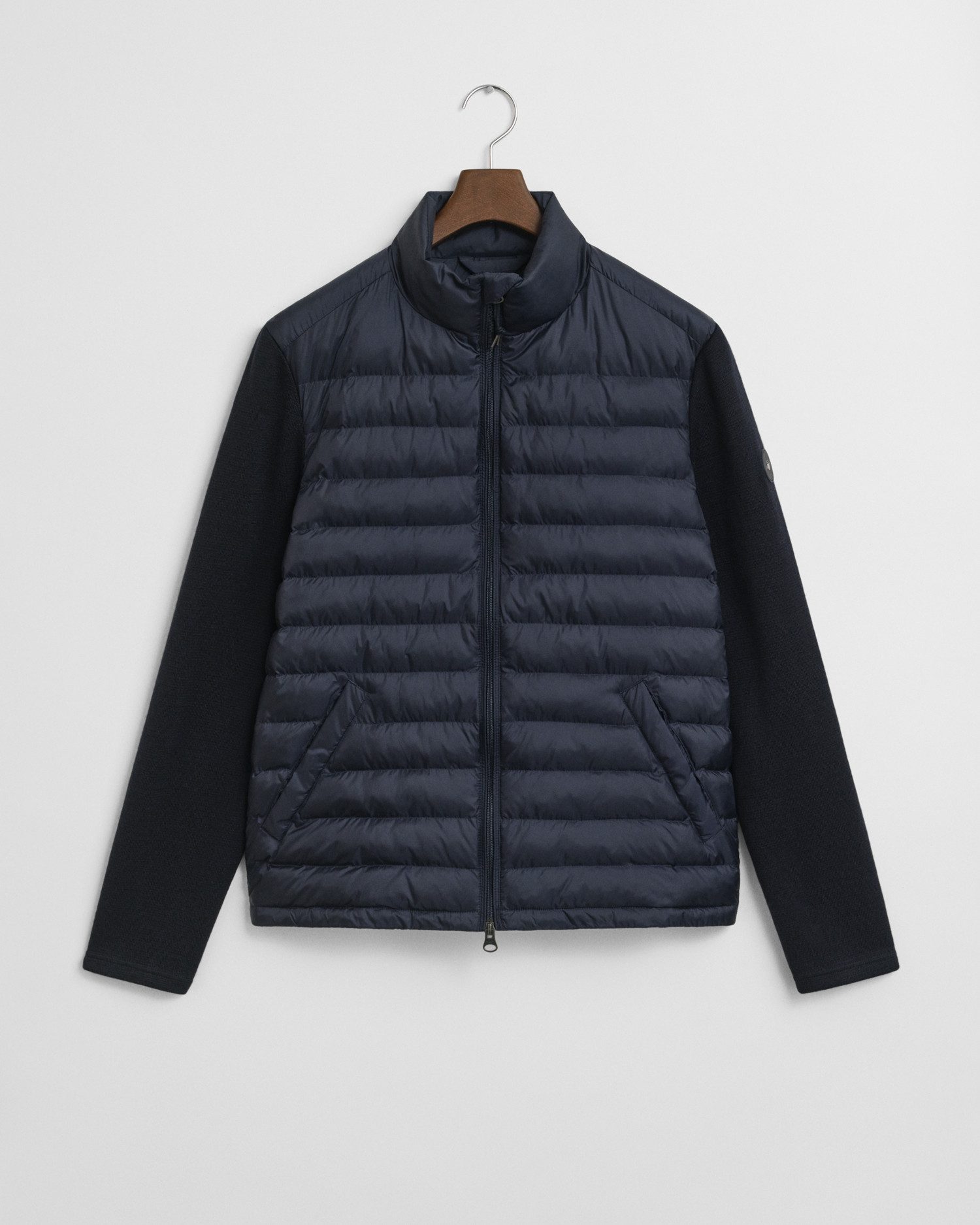 Gant Steppjacke MIXED MEDIA Ärmel aus Strick, regular fit, Stehkragen günstig online kaufen