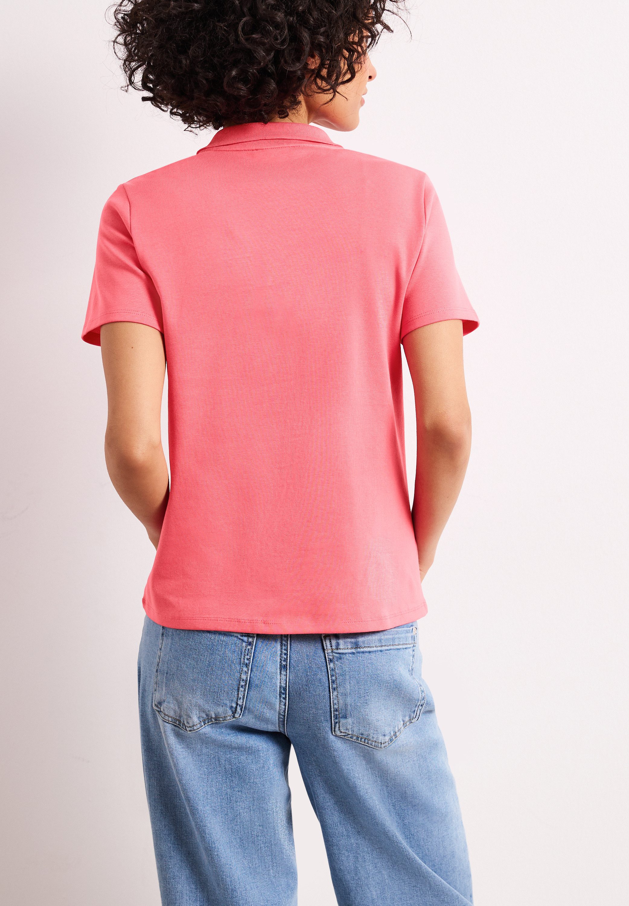 STREET ONE Poloshirt aus Baumwolle mit Stretchante