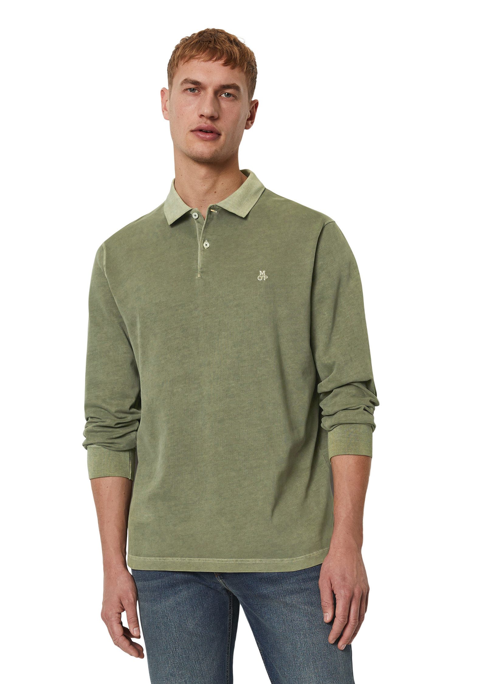 Langarm-Poloshirt aus reiner Bio-Baumwolle