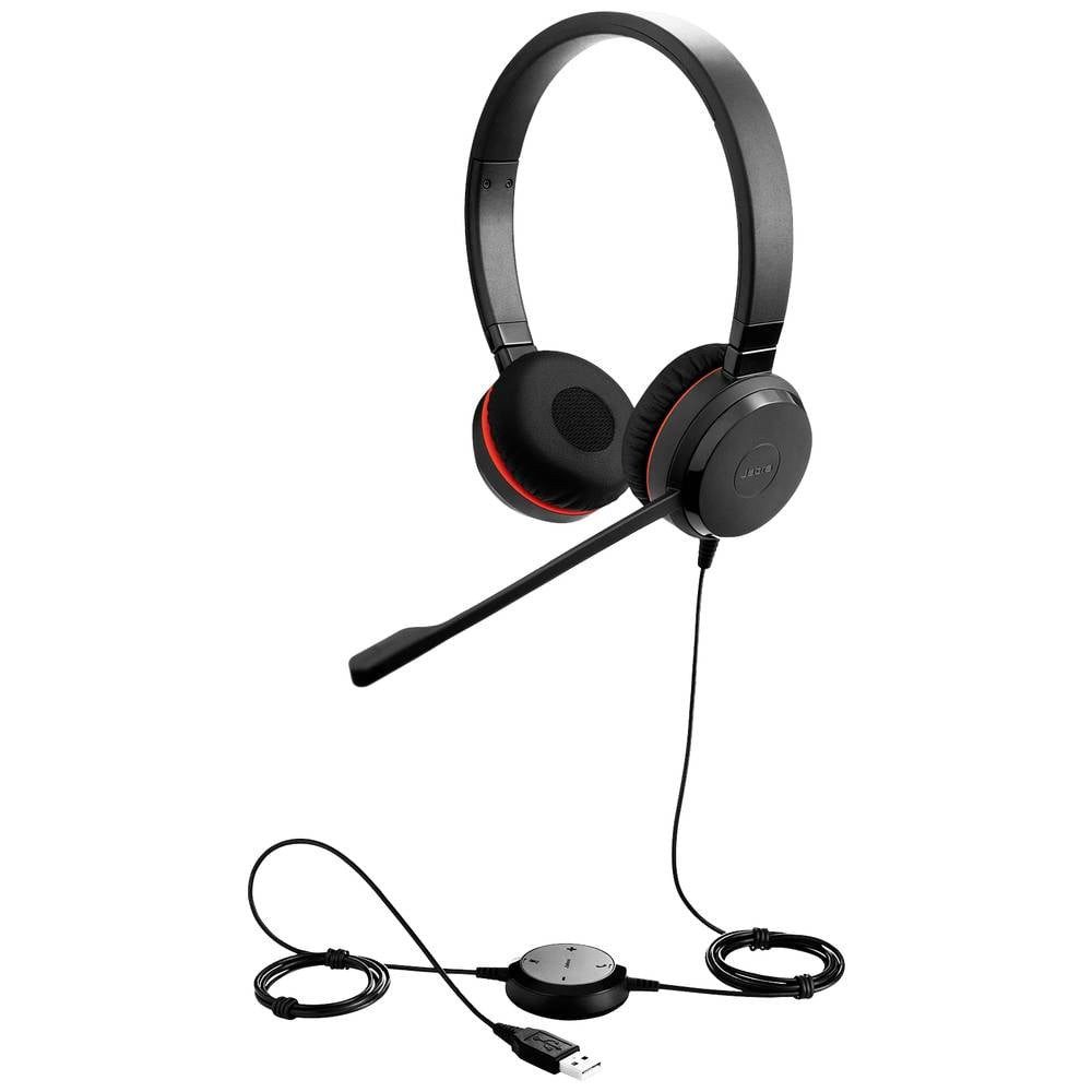Jabra stereo - Headset - On-Ear 5399-829-309 Kopfhörer (Mikrofon-Stummschaltung, Lautstärkeregelung)