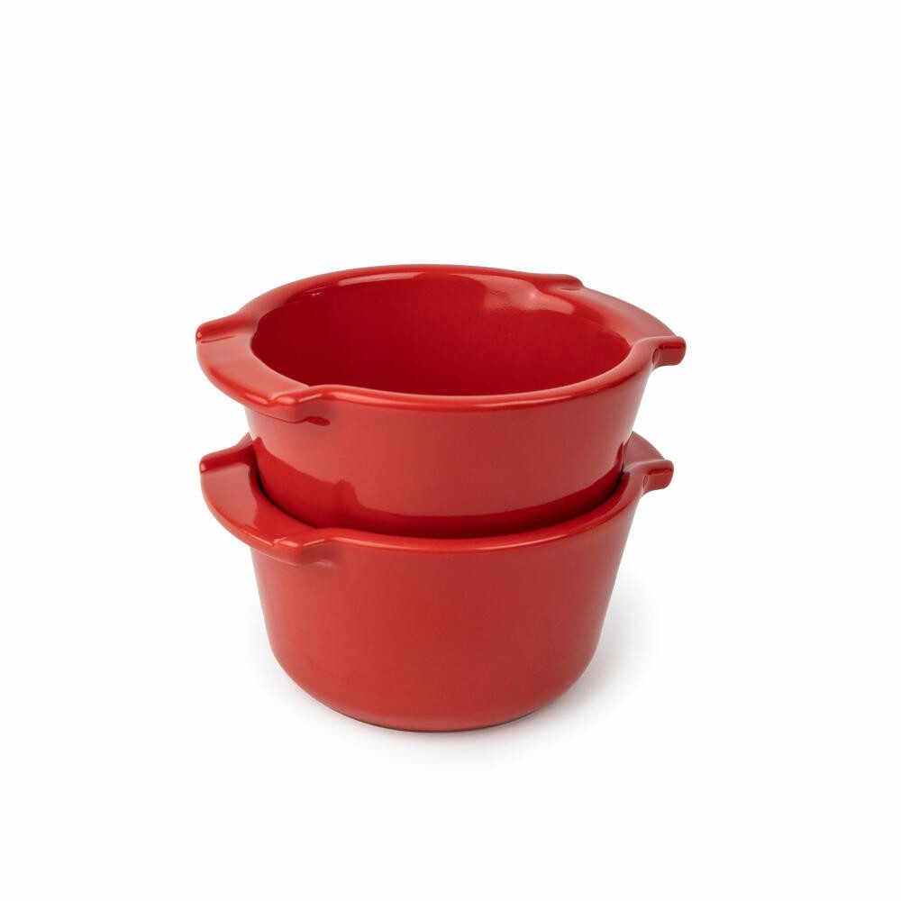 PEUGEOT Auflaufform Mini APPOLIA 11cm Rot Keramik Ofenfest Dessertform, Keramik, Keramik