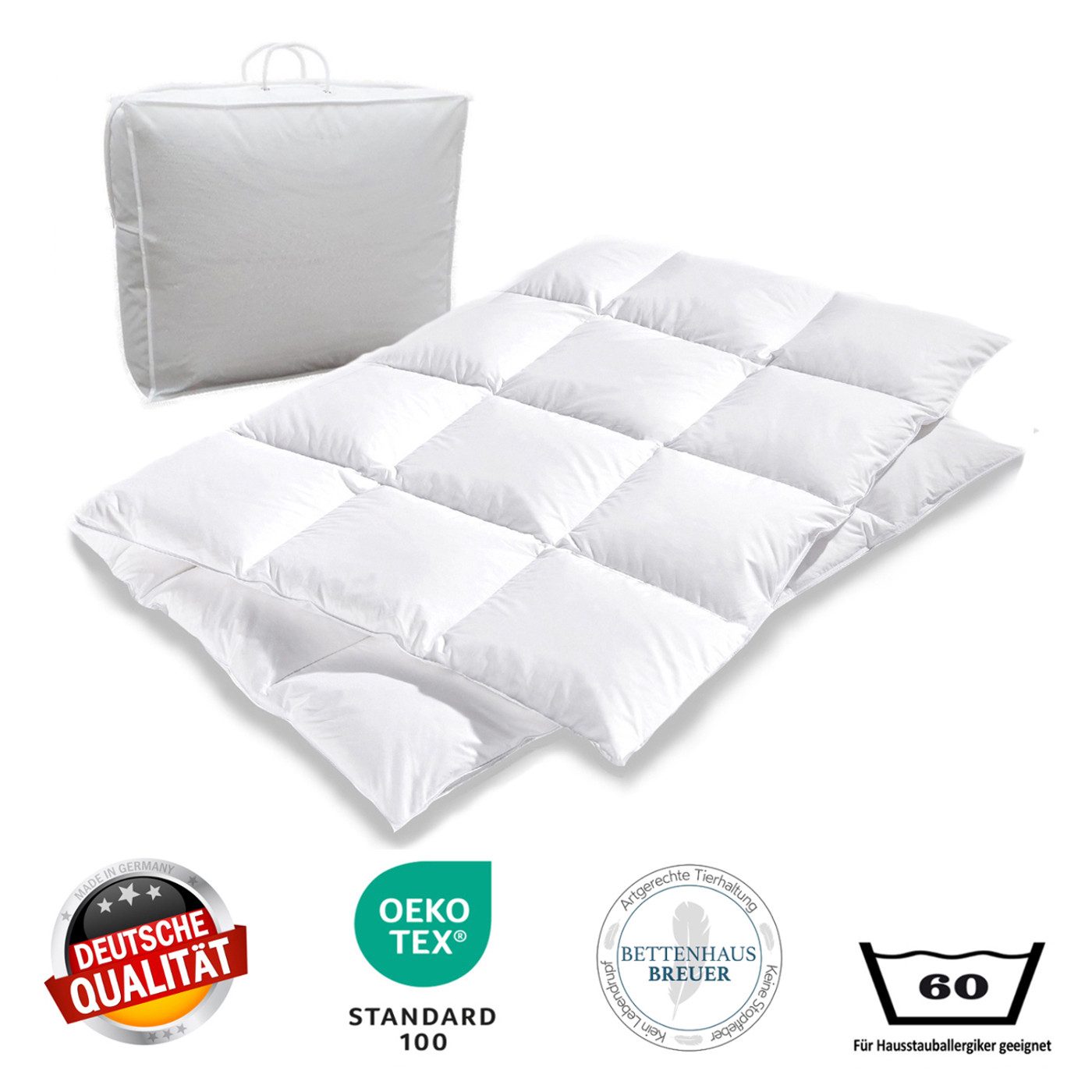 Bettenhaus Breuer Daunenbettdecke Extra warme 100% sibirische Daunen Bettde günstig online kaufen