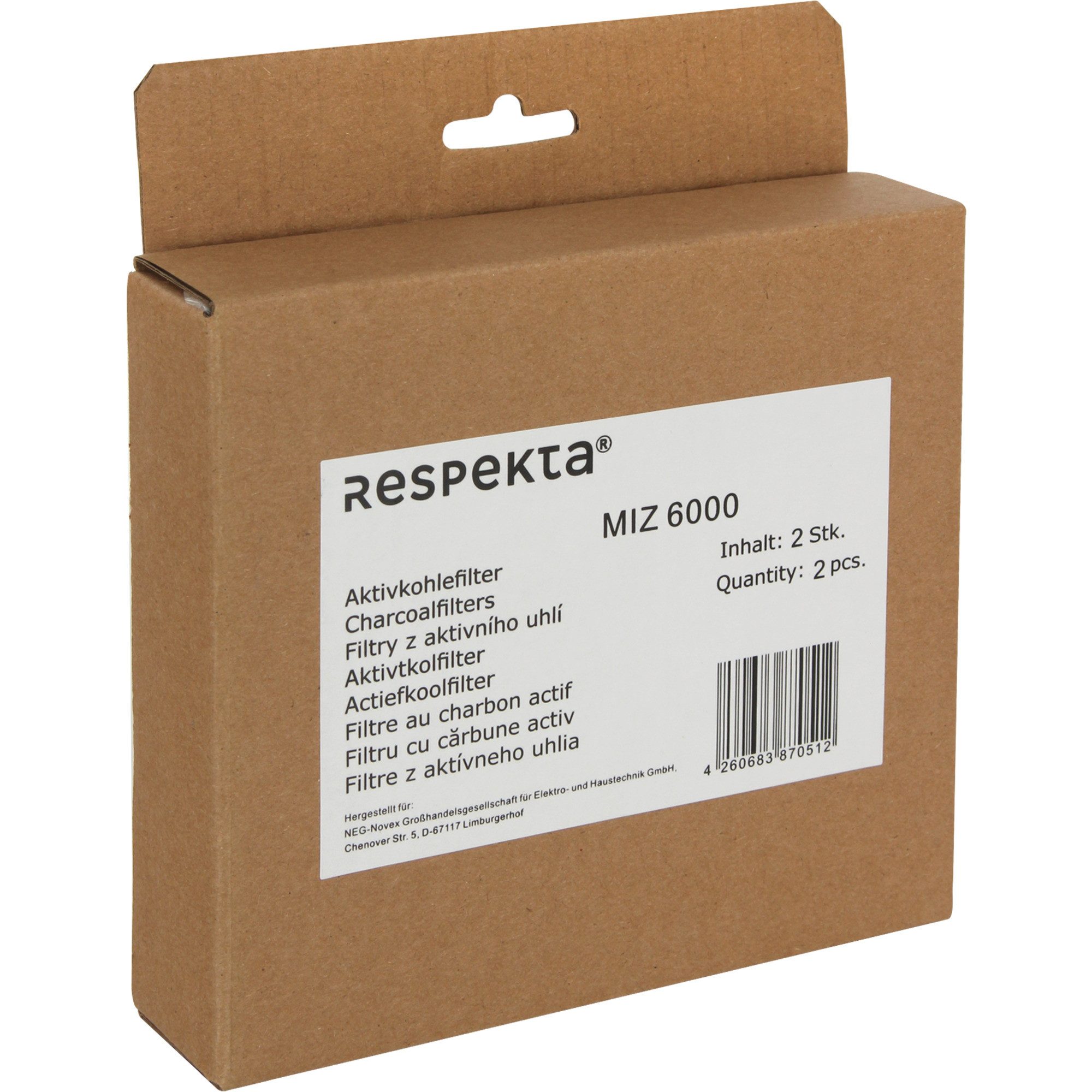 RESPEKTA Montagezubehör Dunstabzugshaube Respekta Aktivkohlefilter MIZ6000, für CH22010 /