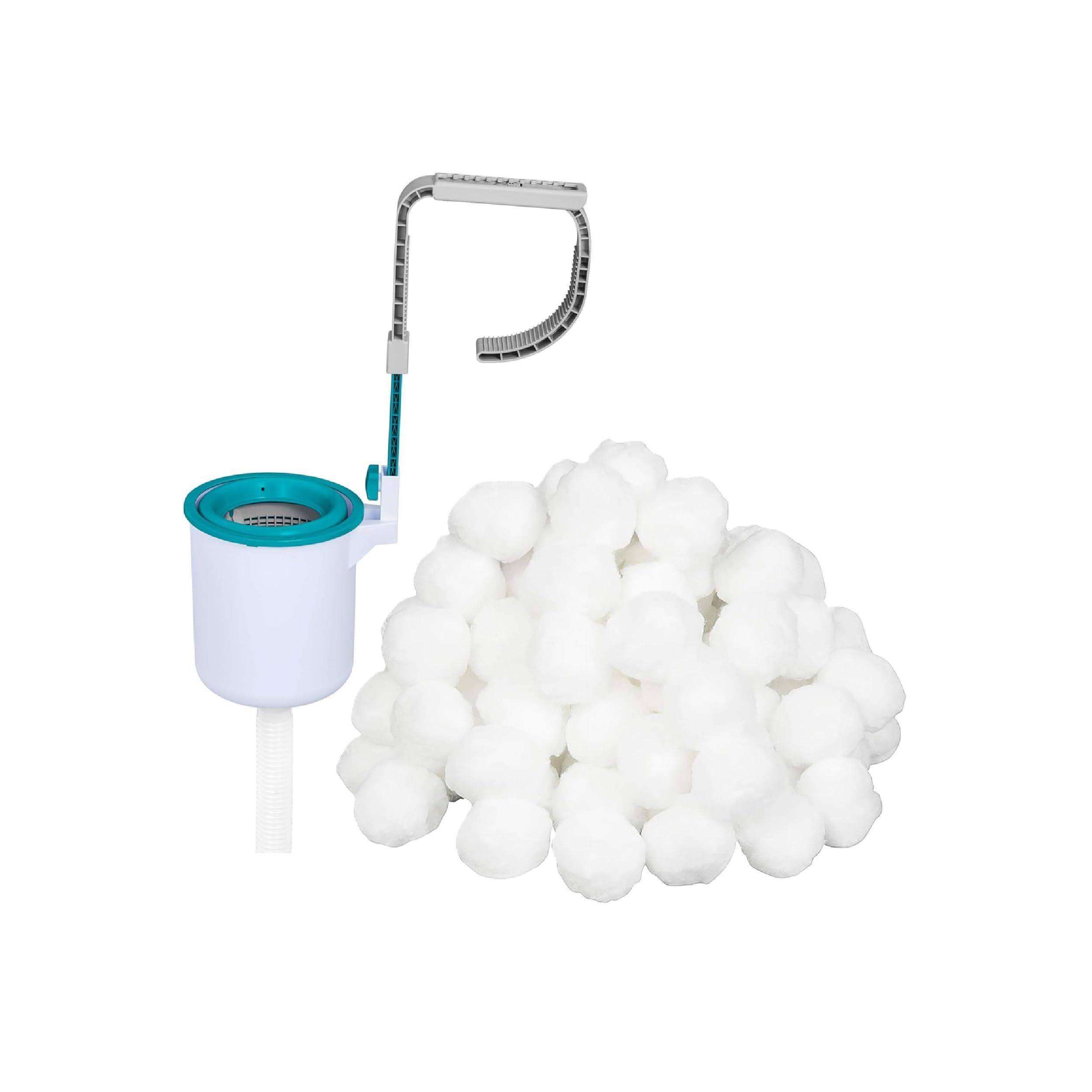 Bestway Skimmer Oberflächenskimmer Starter-Set mit Filterbälle 500 g für Filtersysteme, Geeignet ab 2.006 l/h, automatische Wasseroberflächenreinigung