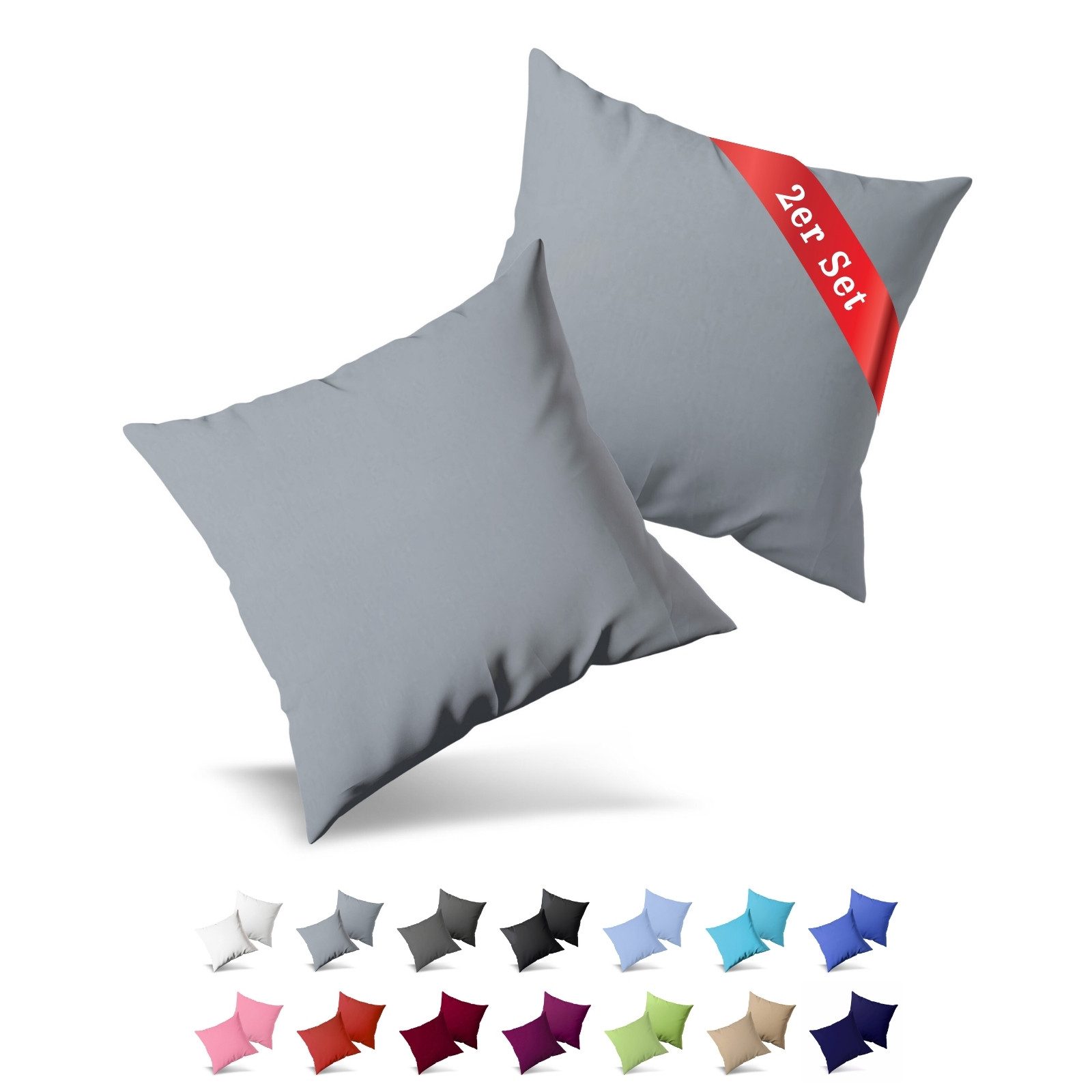 Buymax Kissenbezüge Kissenbezug 100% Baumwolle Premium Jersey, (2 Stück), K günstig online kaufen