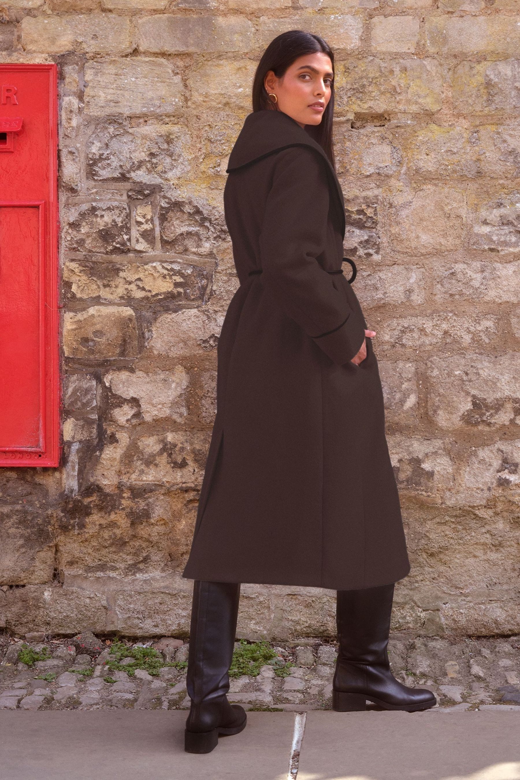 Love & Roses Ledermantel Love & Roses Wickelmantel mit Gürtel (1-tlg) günstig online kaufen