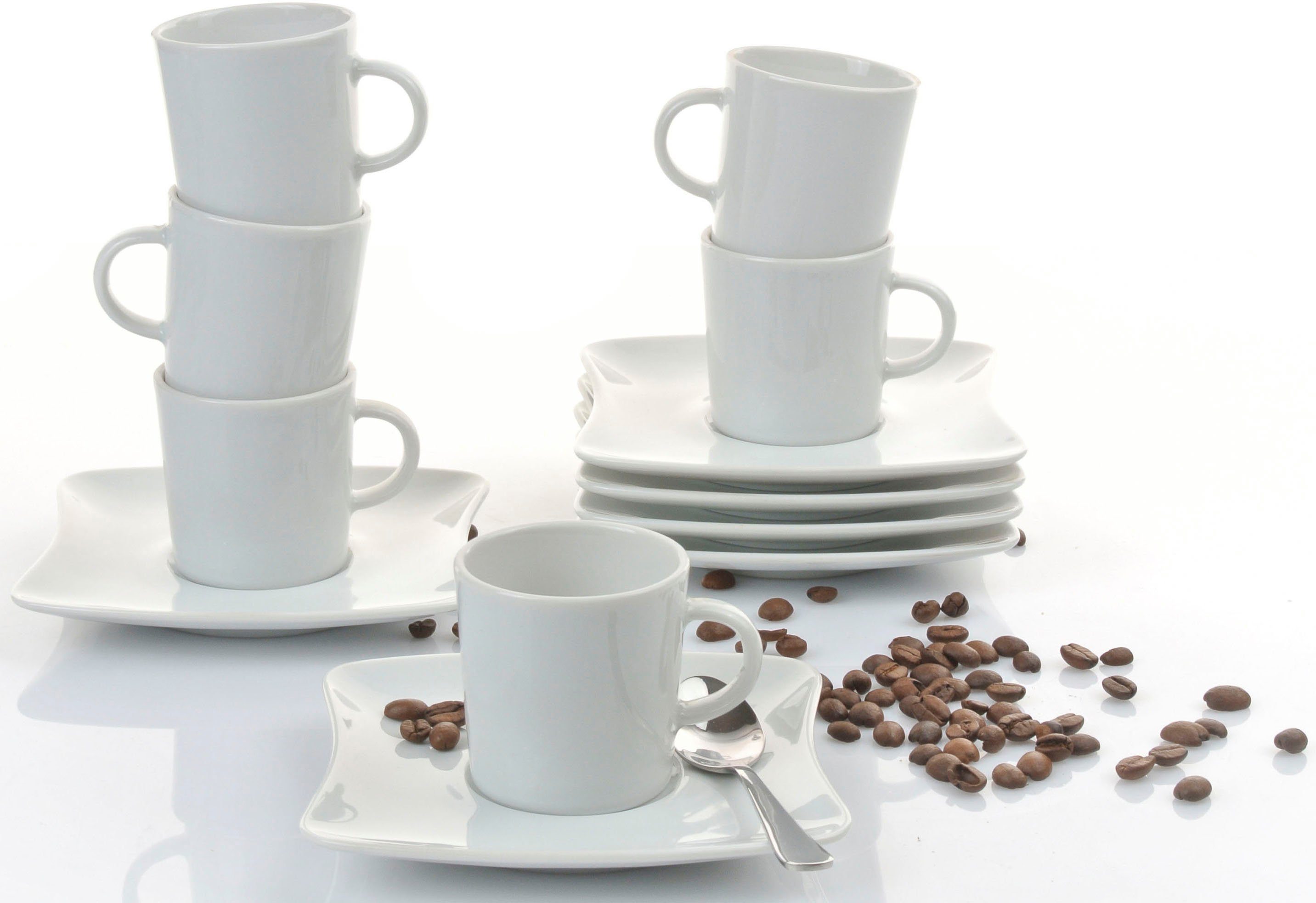 Retsch Arzberg Espressotasse SANDY, Porzellan, Klassisches Espressotassen Set - Made in Germany