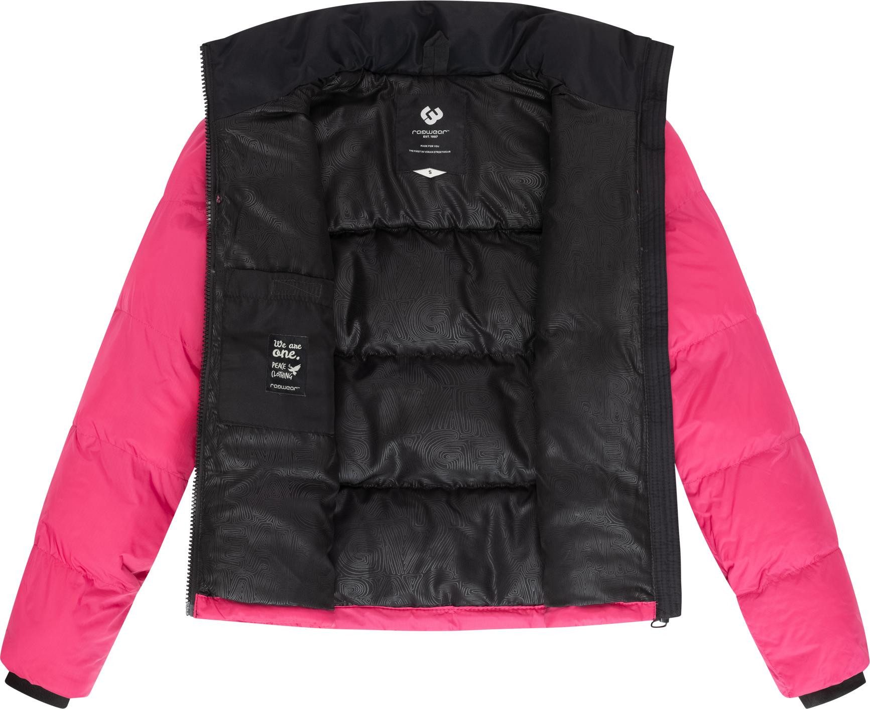 Ragwear Steppjacke Serah stylische Damen Winterjacke im Colourblocking-Design