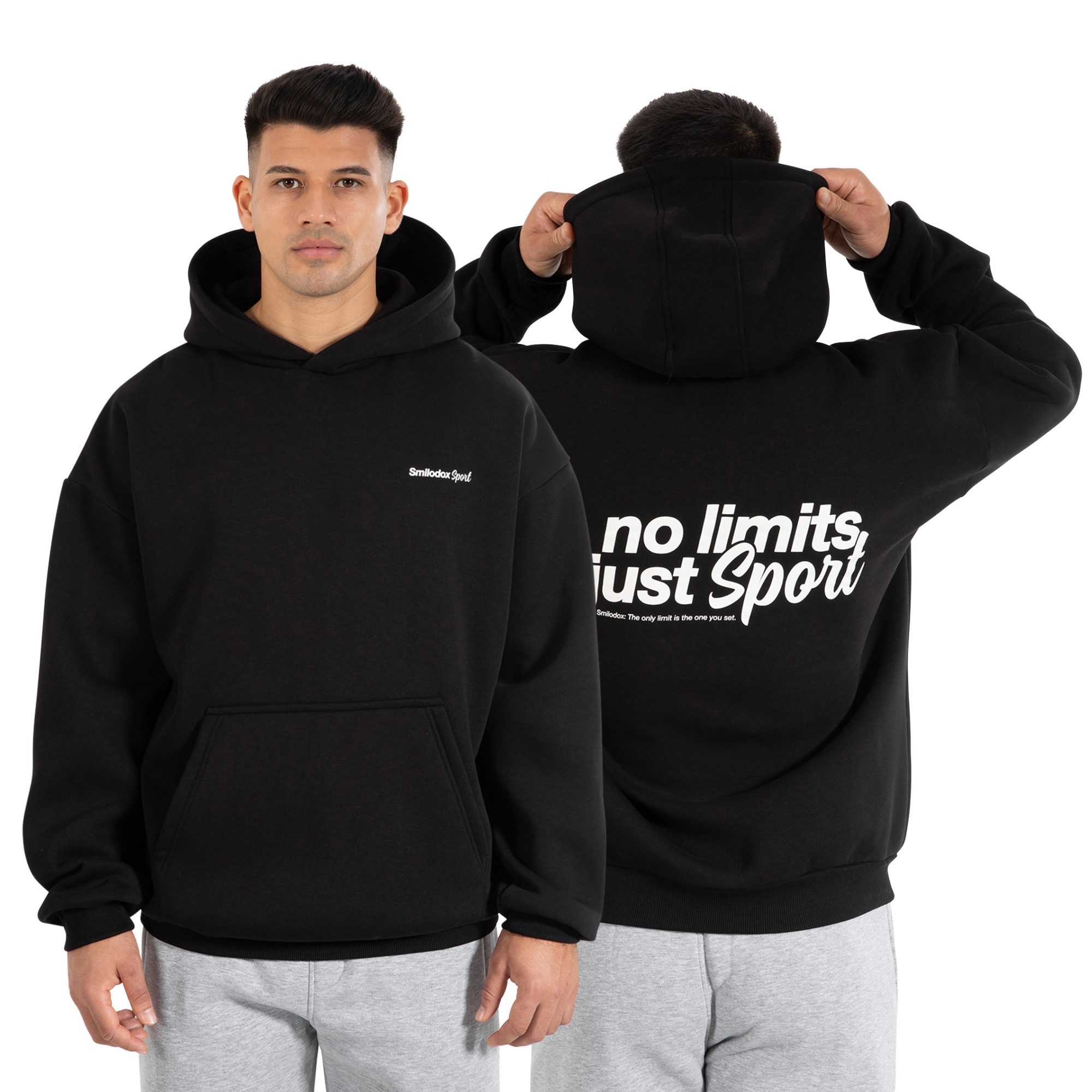 Smilodox Hoodie Fortes, Oversize Kapuzenpullover mit großem Back Print, Swe günstig online kaufen
