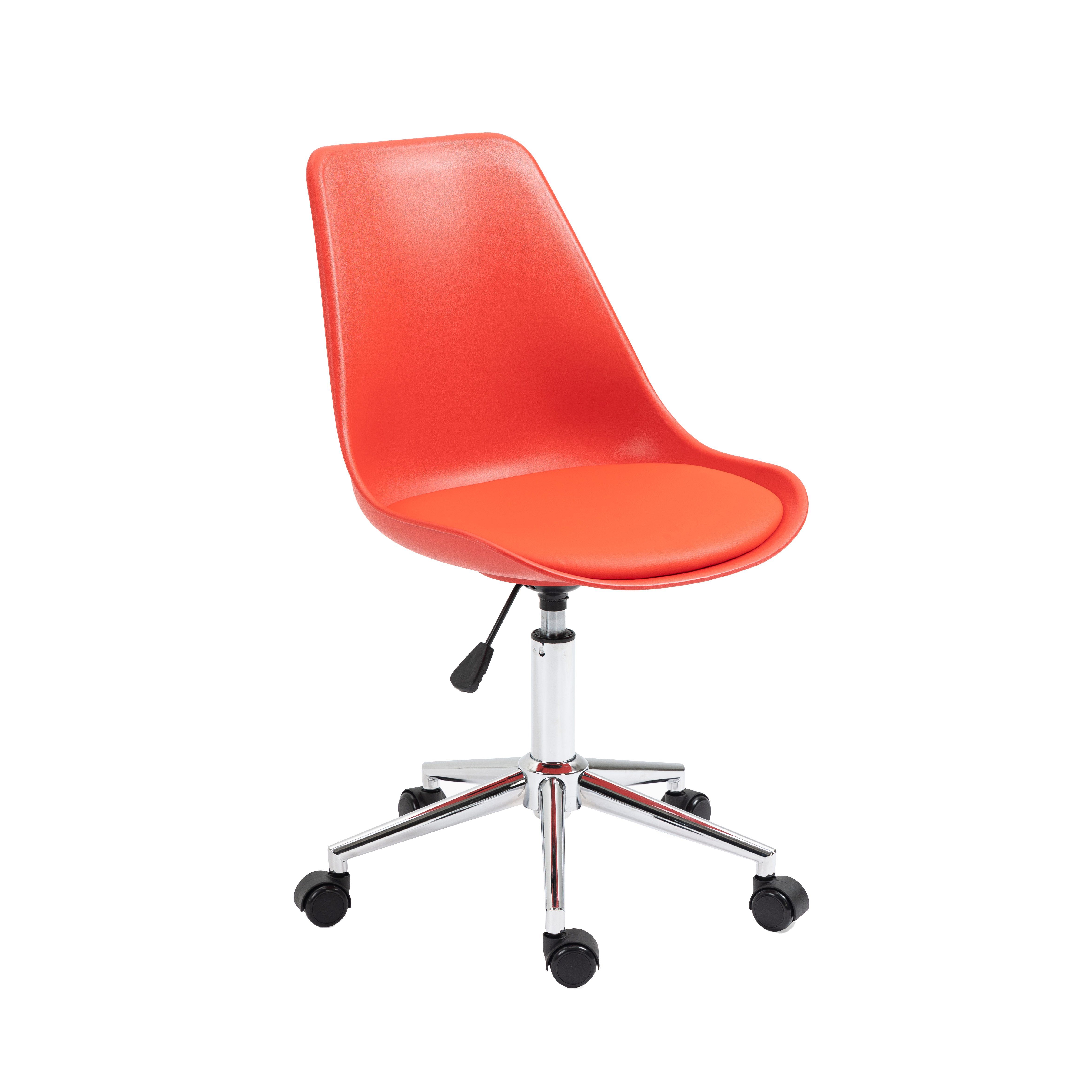 SVITA Schreibtischstuhl EDDY (Paket, 1 St), stufenlos höhenverstellbar, hoher Sitzkomfort, bodenschonende Rollen rot | rot