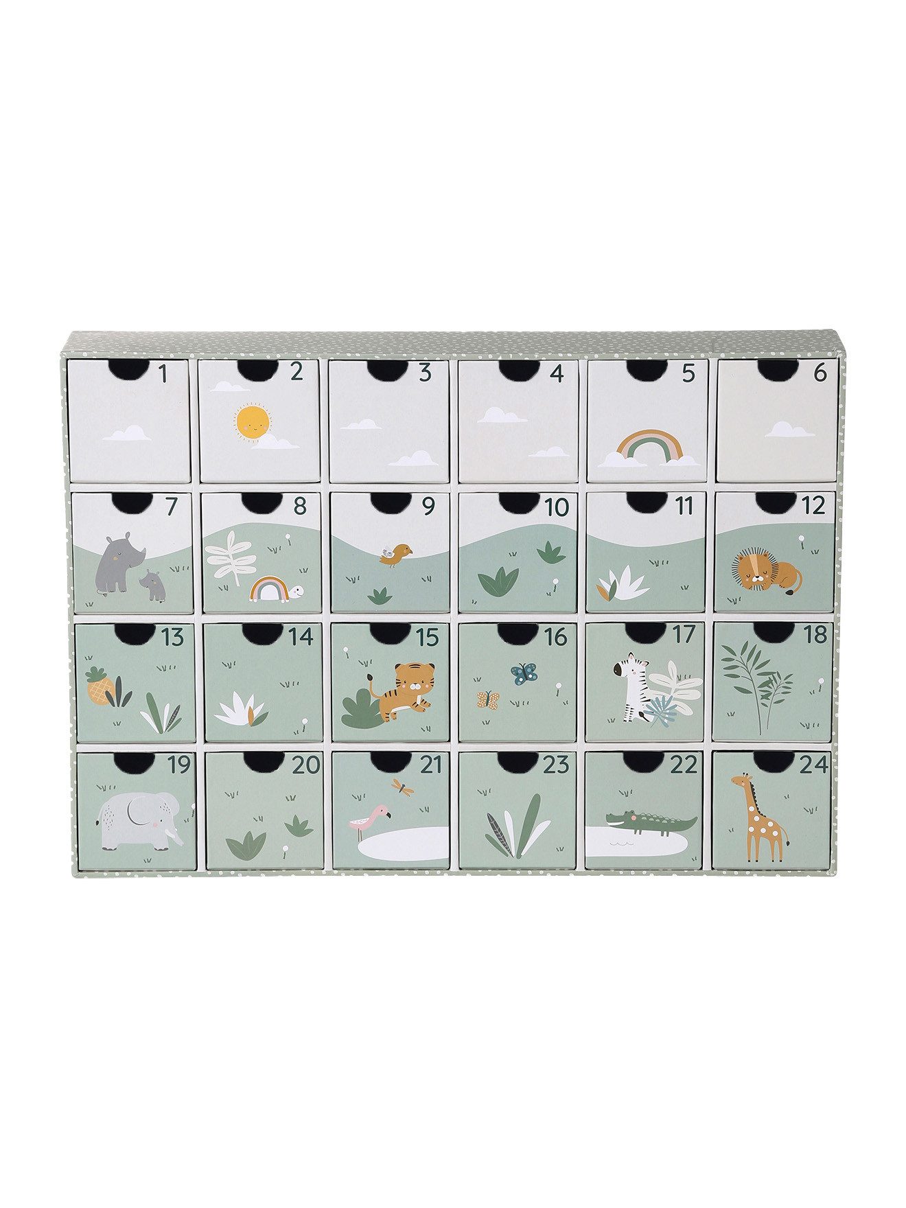 vertbaudet Lernspielzeug Kinder Adventskalender mit Spielzeug aus Holz FSC®