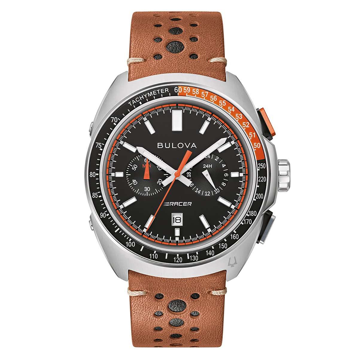 Bulova Quarzuhr 98B427, Herrenuhr Chronograph Racer Braun/Schwarz