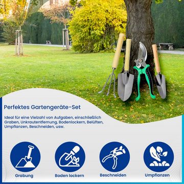 SOLAR-HOOK etm Gartenpflege-Set Gartengeräte Set für die Gartenbau, Gartenwerkzeuge, Gartenpflege Set 6-teilig mit Tasche
