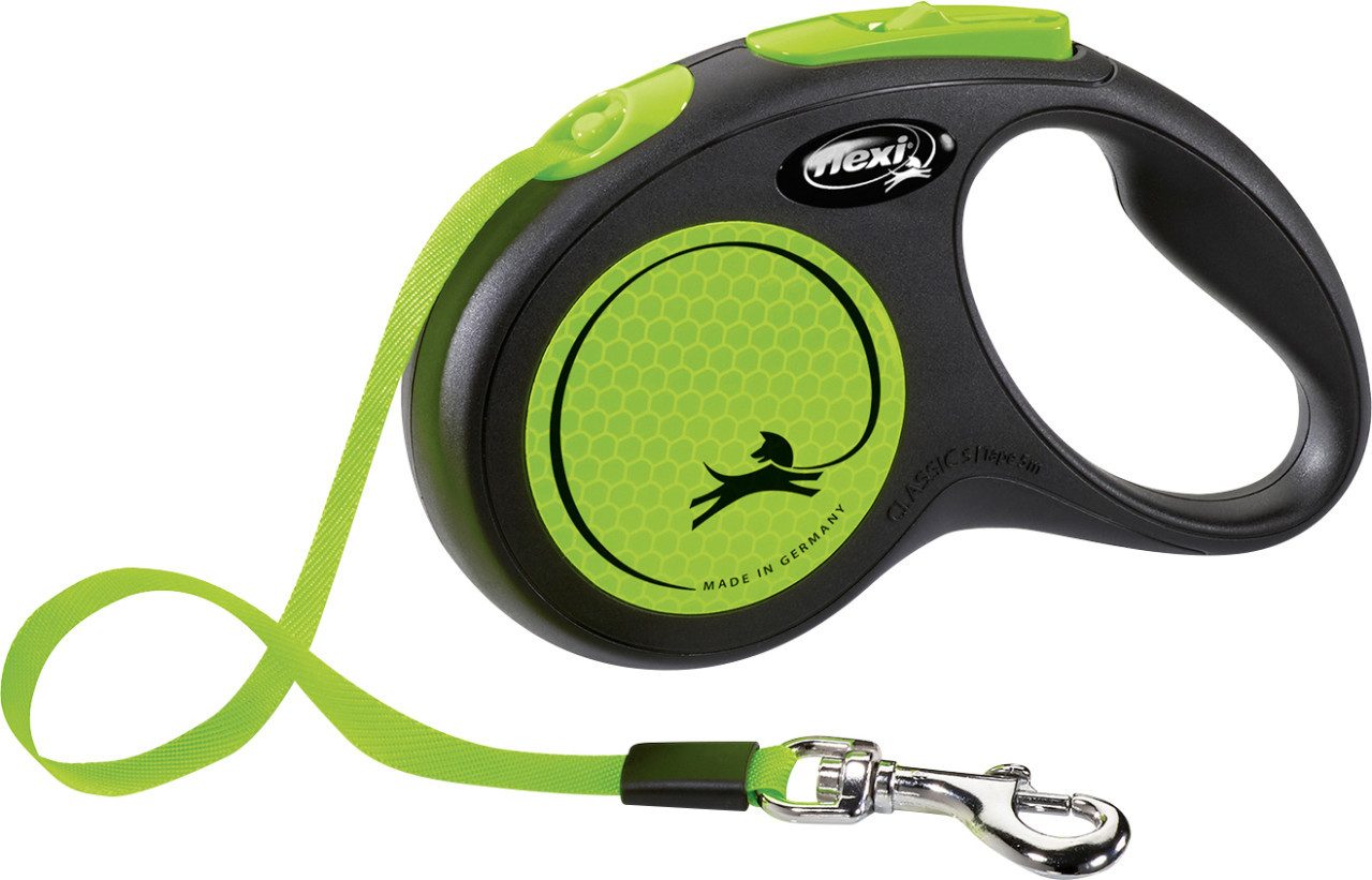 flexi Hundeleine Flexi Hundeleine New Neon neon grün Gurt 5 m, Leinen