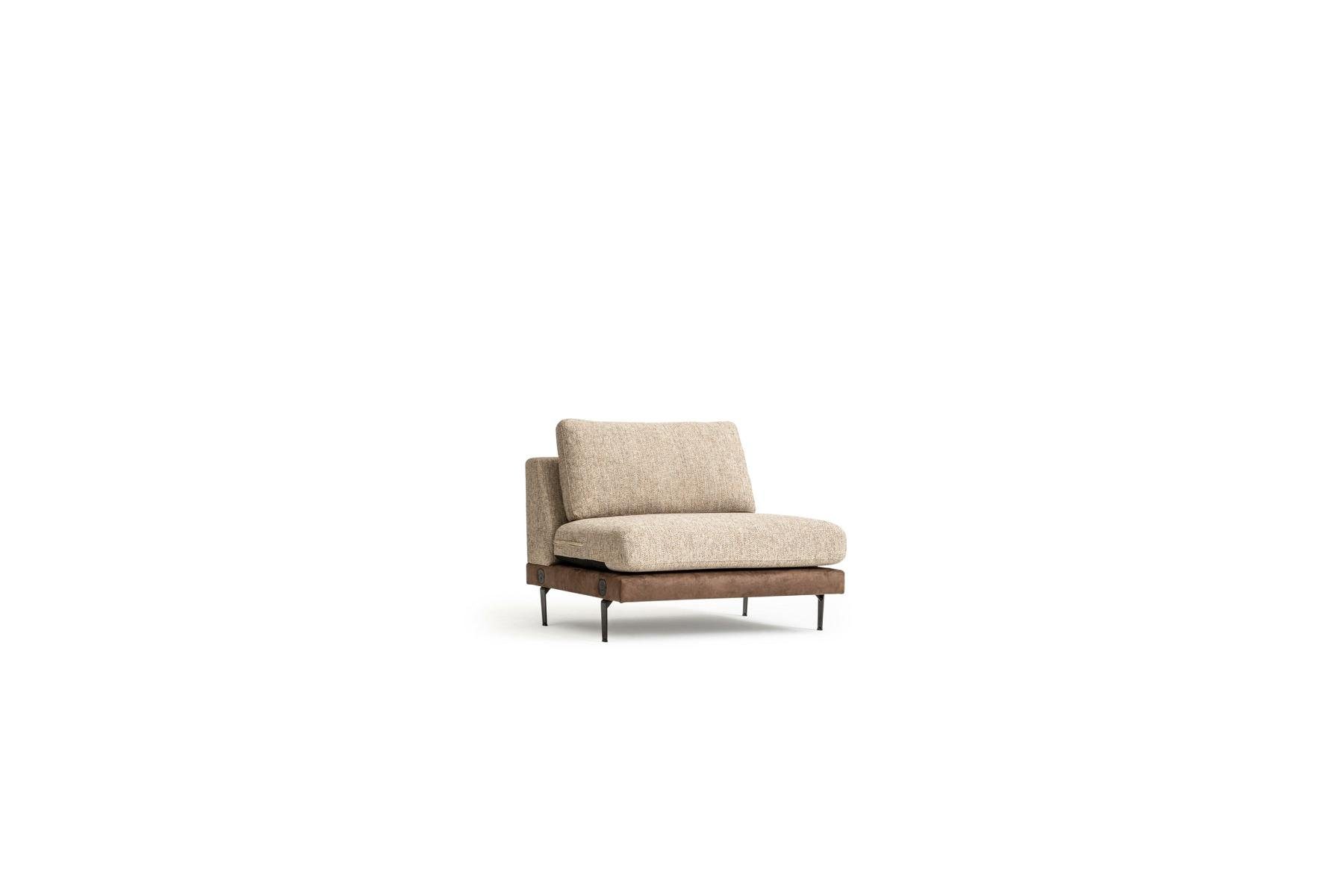 Teile, in Ecksofa Polster Couch, 4 Europe L-Form Ecksofa Moderne JVmoebel Beiges Wohnlandschaft Made