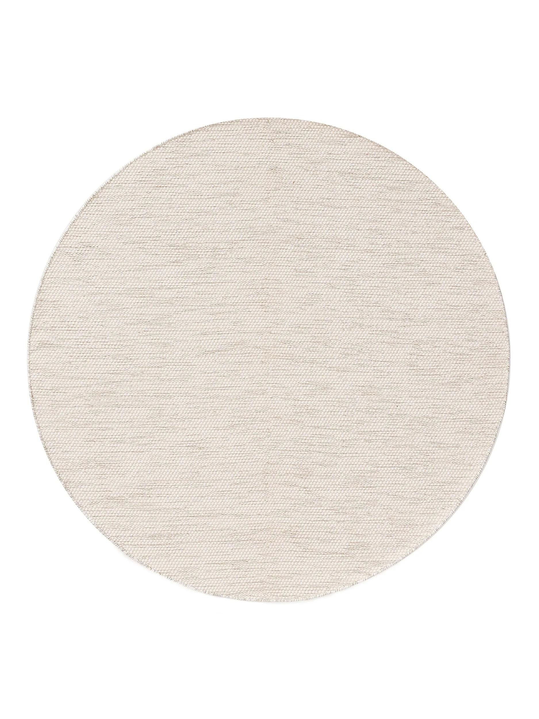 benuta Teppich Ron, rund, Höhe: 5 mm, 100% Baumwollteppich, Minimalistisch, Pflegeleicht, Wohnzimmerteppich