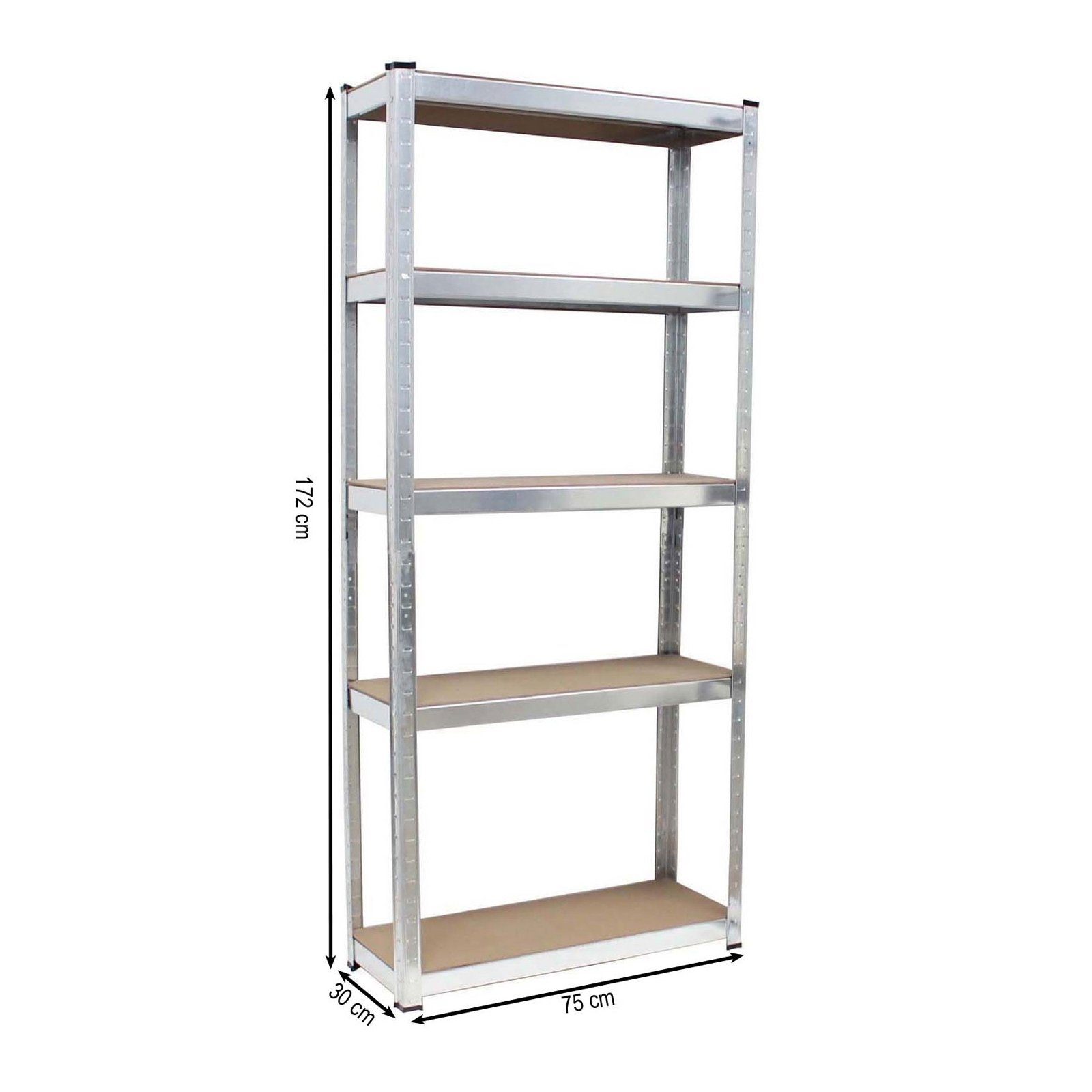 TRUTZHOLM Steckregal Schwerlastregal 170x75x30 cm 2er Set Steckregal Lagerr günstig online kaufen