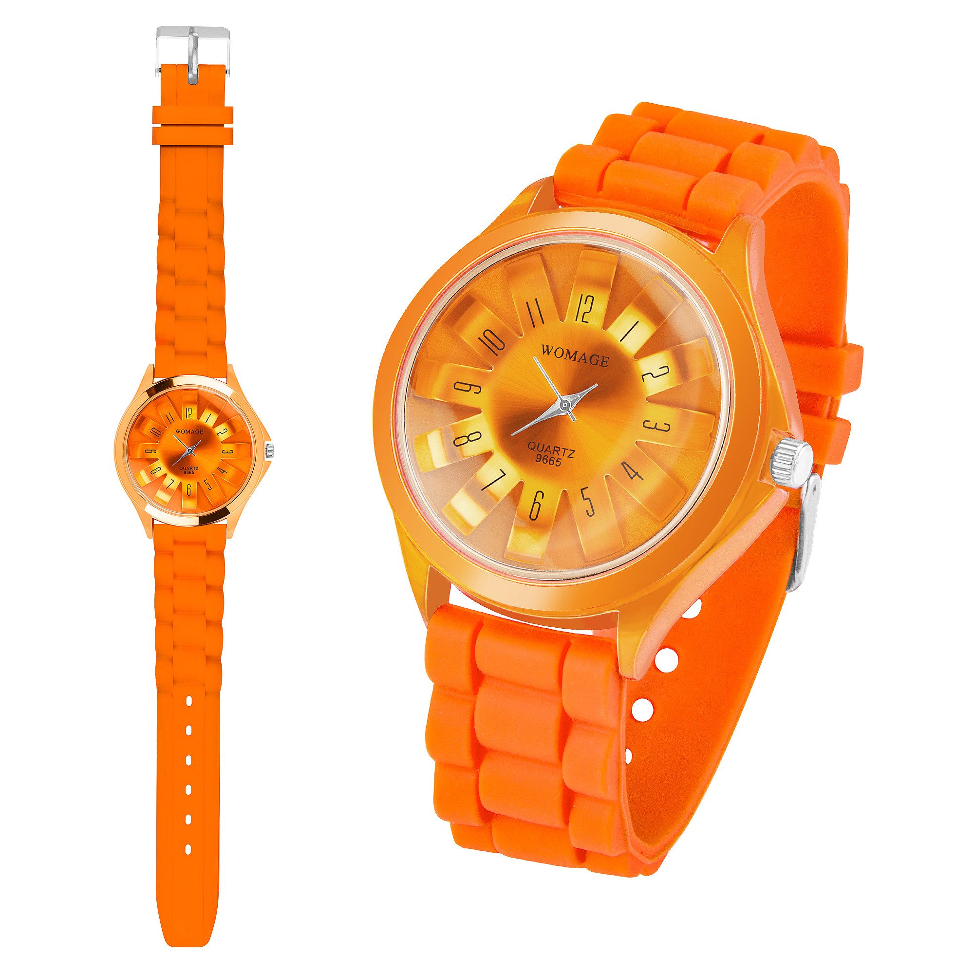 Quarzuhr Damen Silikon Armbanduhr Silikon Uhr für Frauen modern und zeitlos