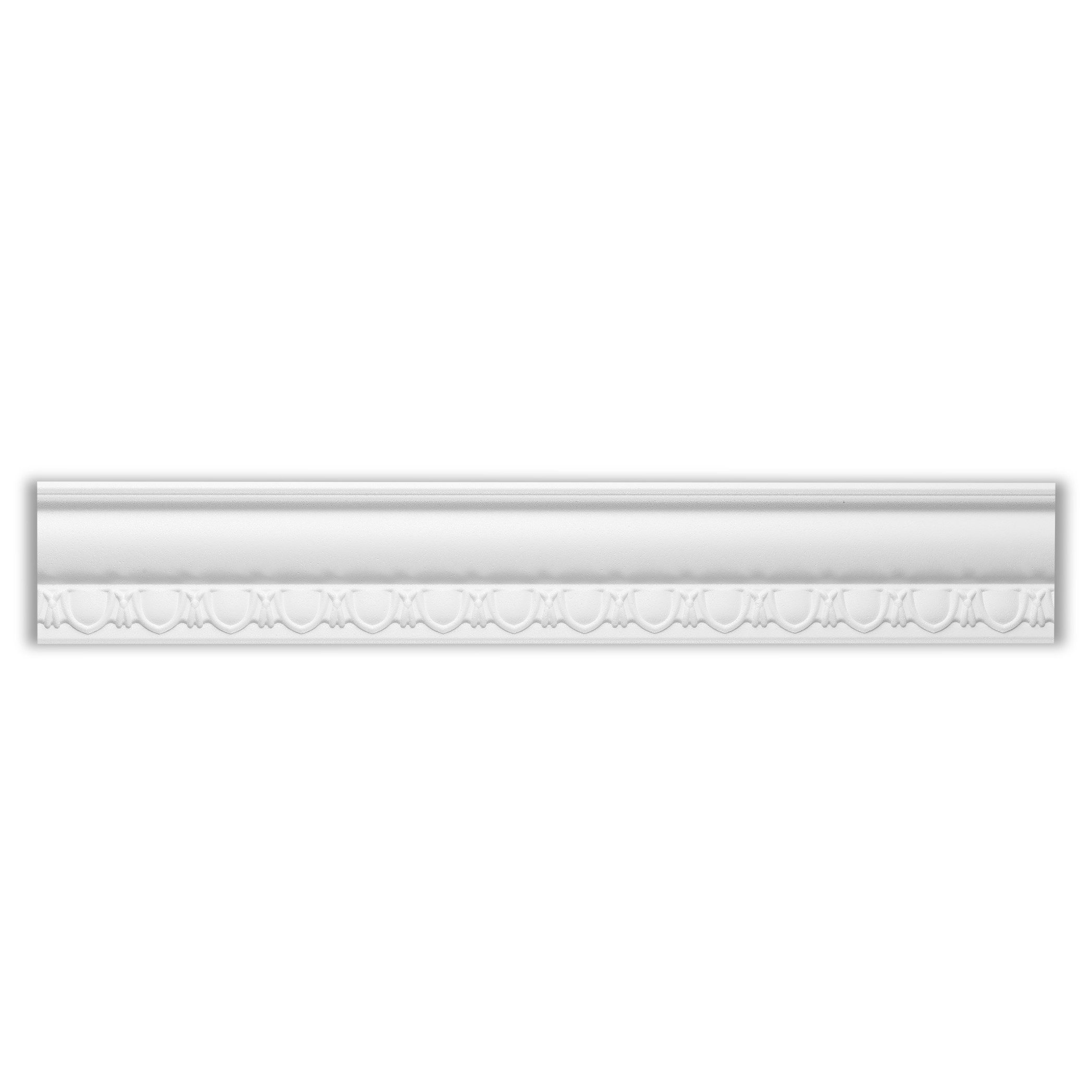Homestar Zierleiste Vera (62 x 70 mm), Länge 2m, zum kleben, Polystyrol, zur harmonischen Gestaltung von Wohn- und Gewerberäumen
