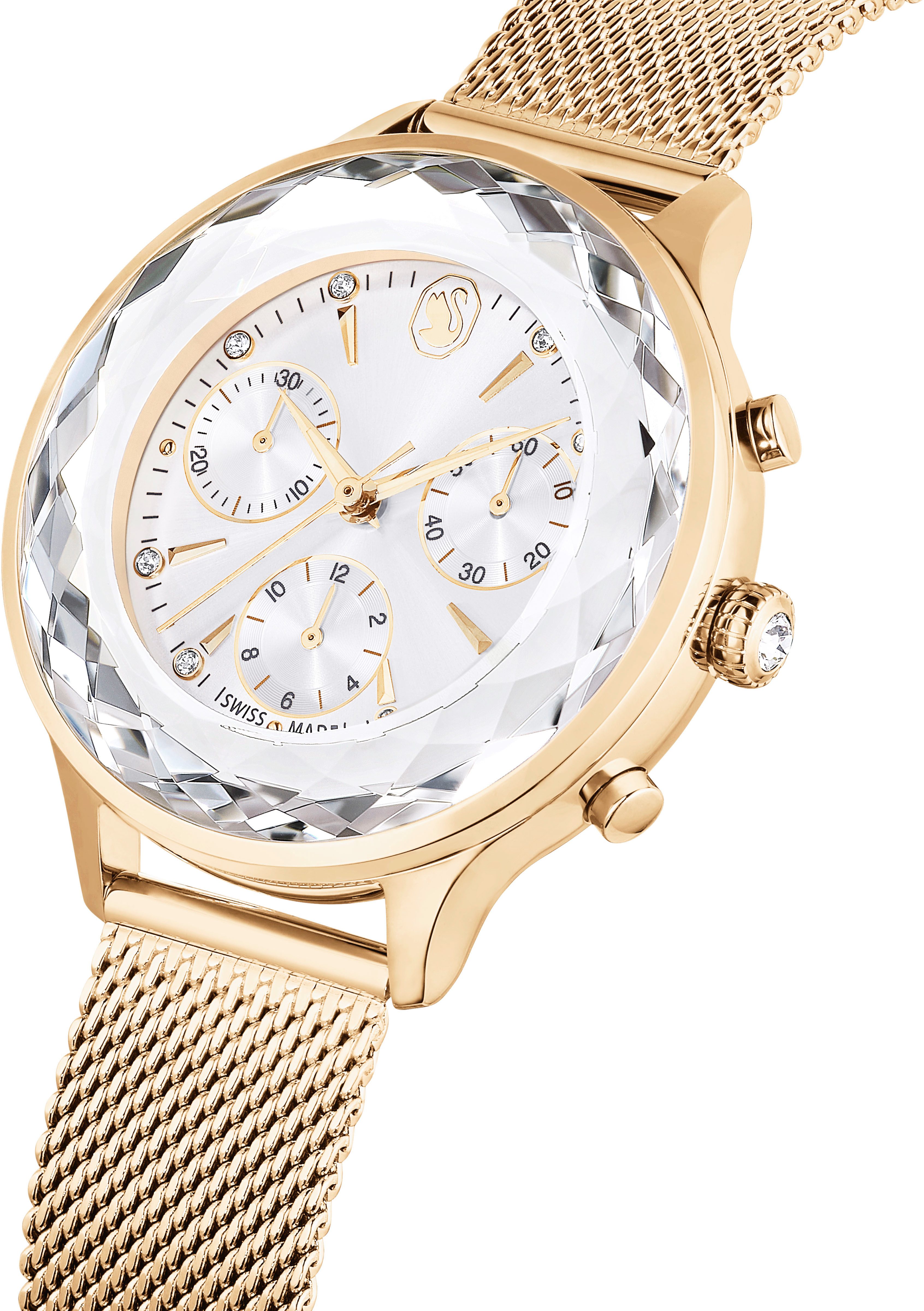 Swarovski Chronograph NOVA CHRONO 5677500, Armbanduhr, Quarzuhr, Damenuhr, Stoppfunktion, Swarovski®-Kristall