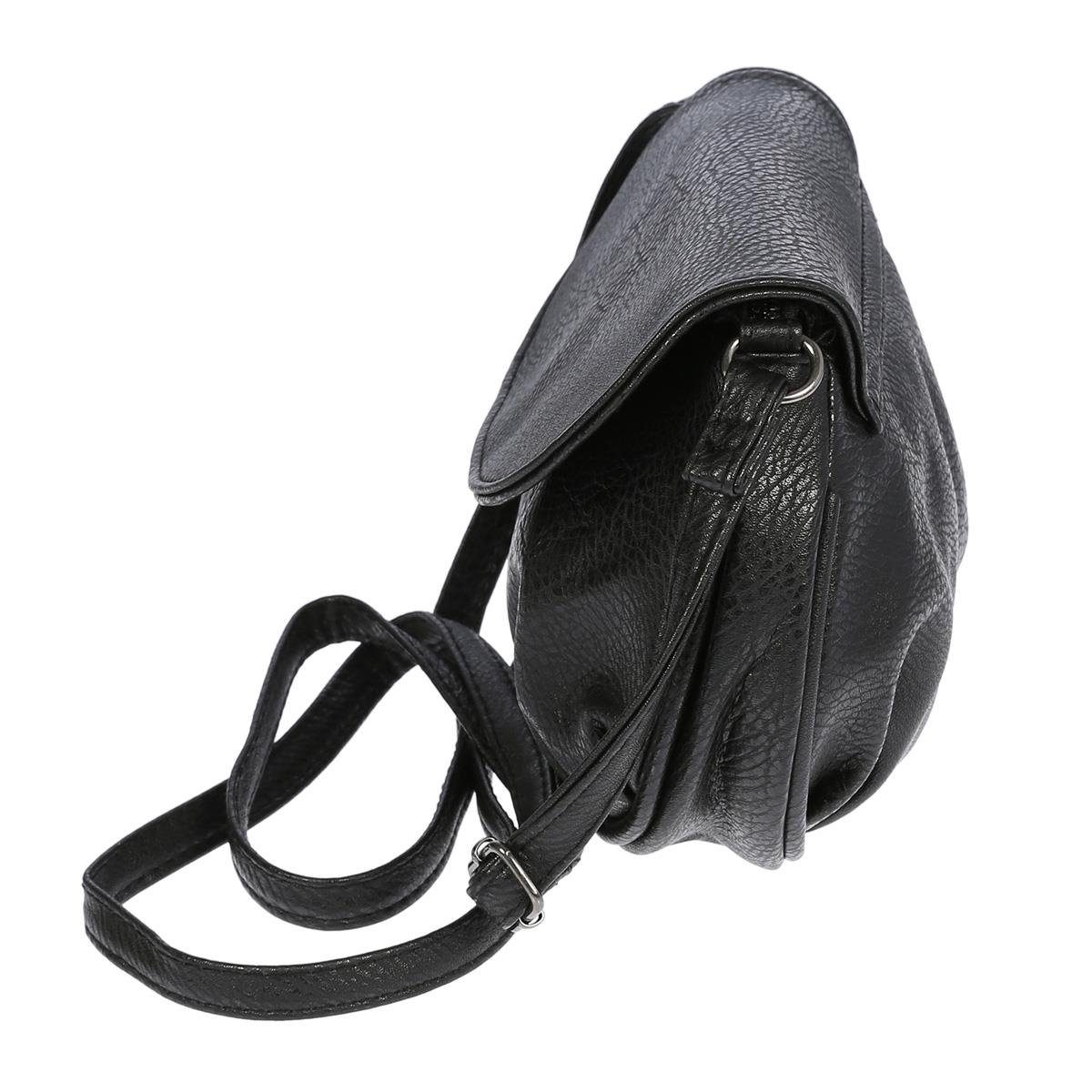 Christian Wippermann Umhängetasche Schultertasche Abendtasche Umhängetasche 19x15x6cm (einzeln), Überschlagtasche Kunstleder