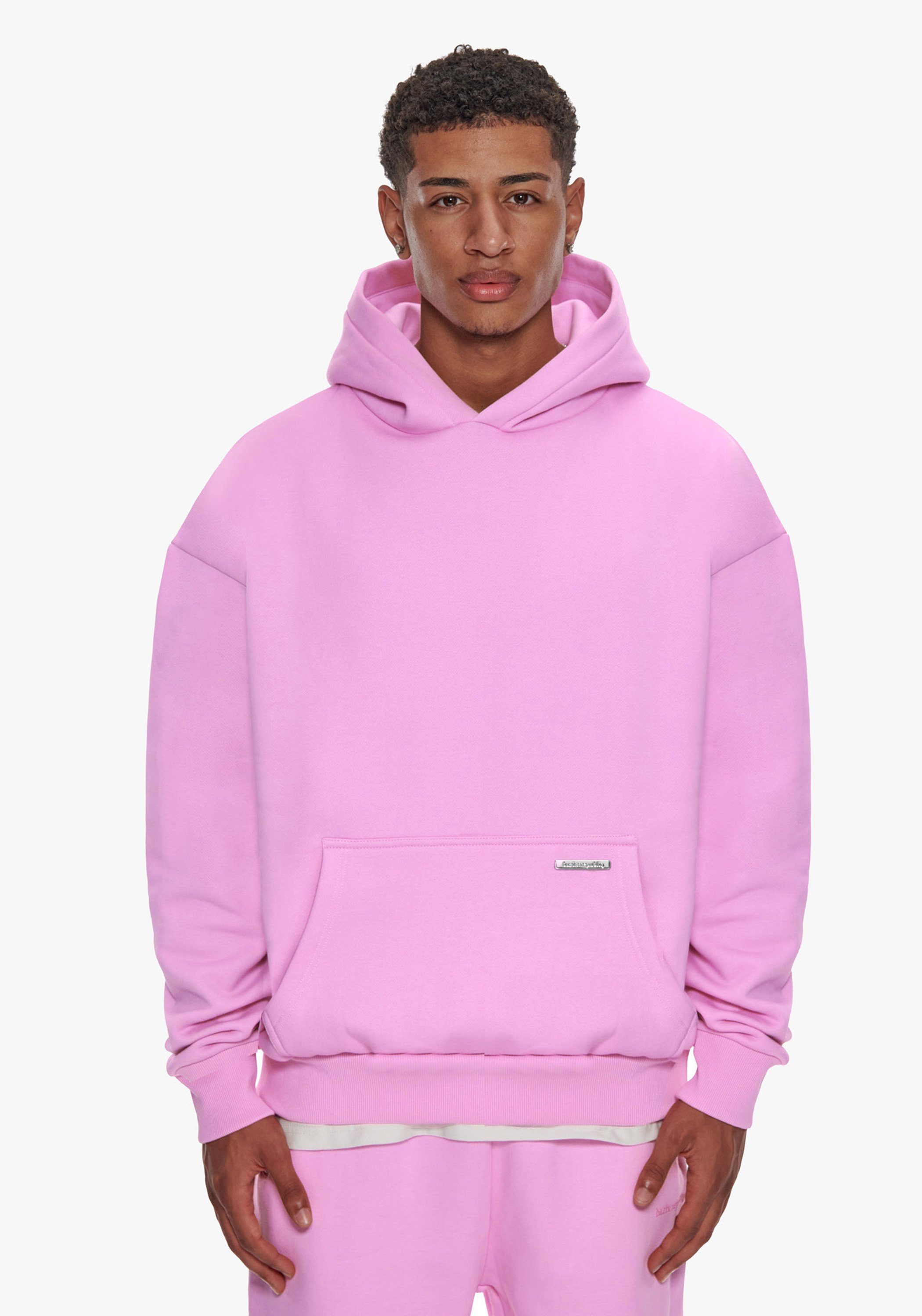 Dropsize Hoodie BR-H-1 Heavy Hoodie Herren Oversize 430 GSM Kapuzen-Pullover Herren Sweater Pink