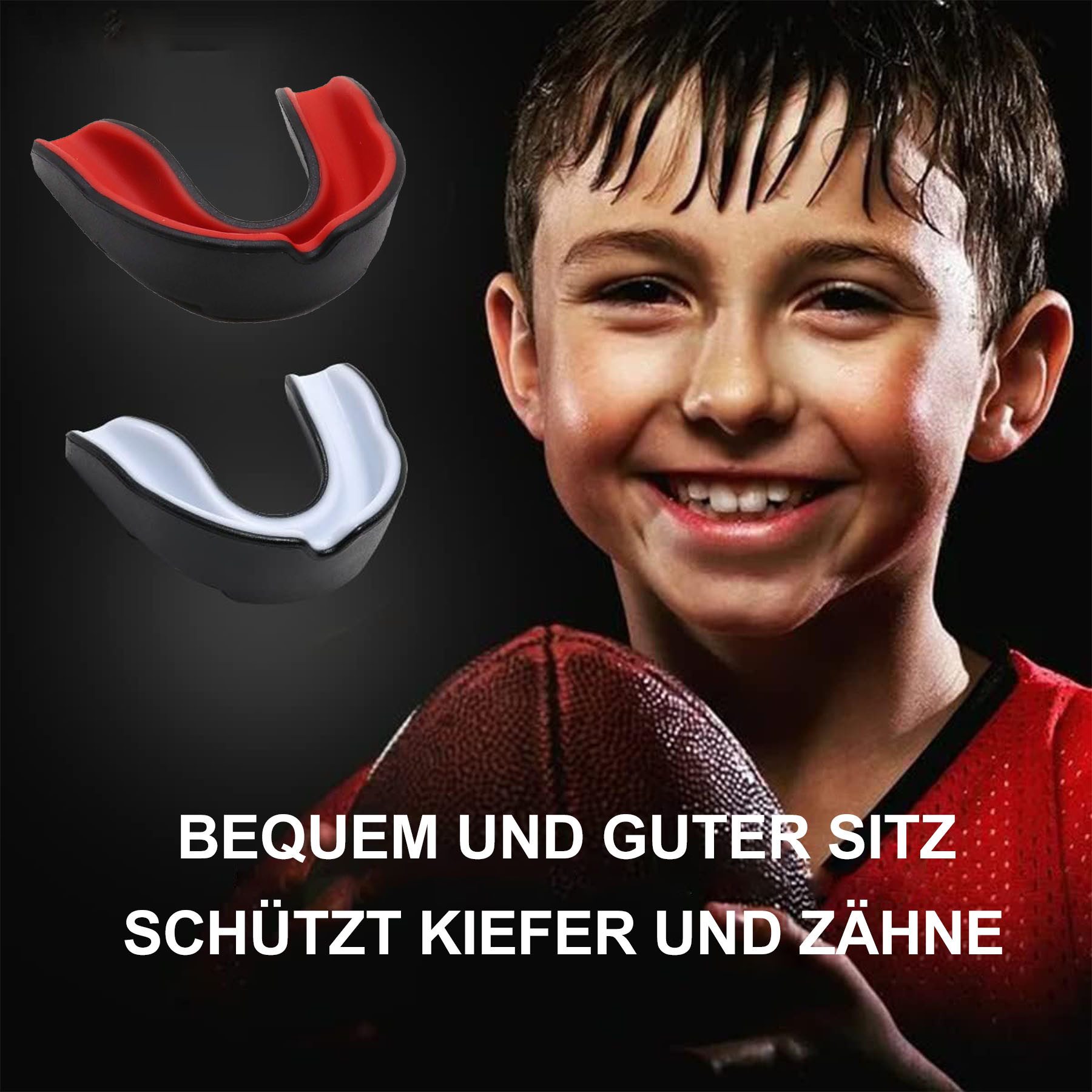 Mutig Zahnschutz Sport Zahnschutz,2 Stücke Mundschutz Boxen,Erwachsene, SchwarzWeiß (Sport Zahnschutz ideale Atmung&leicht Anpassbar,Unisex Erwachsene, Mundschutz für MMA,Kampfsport,Boxen, Taekwondo,Hockey,Hockey und Mehr), Sport Zahnschutz,Mundschutz Boxen,Erwachsene Schwarz-Rot&Schwarz-Weiß