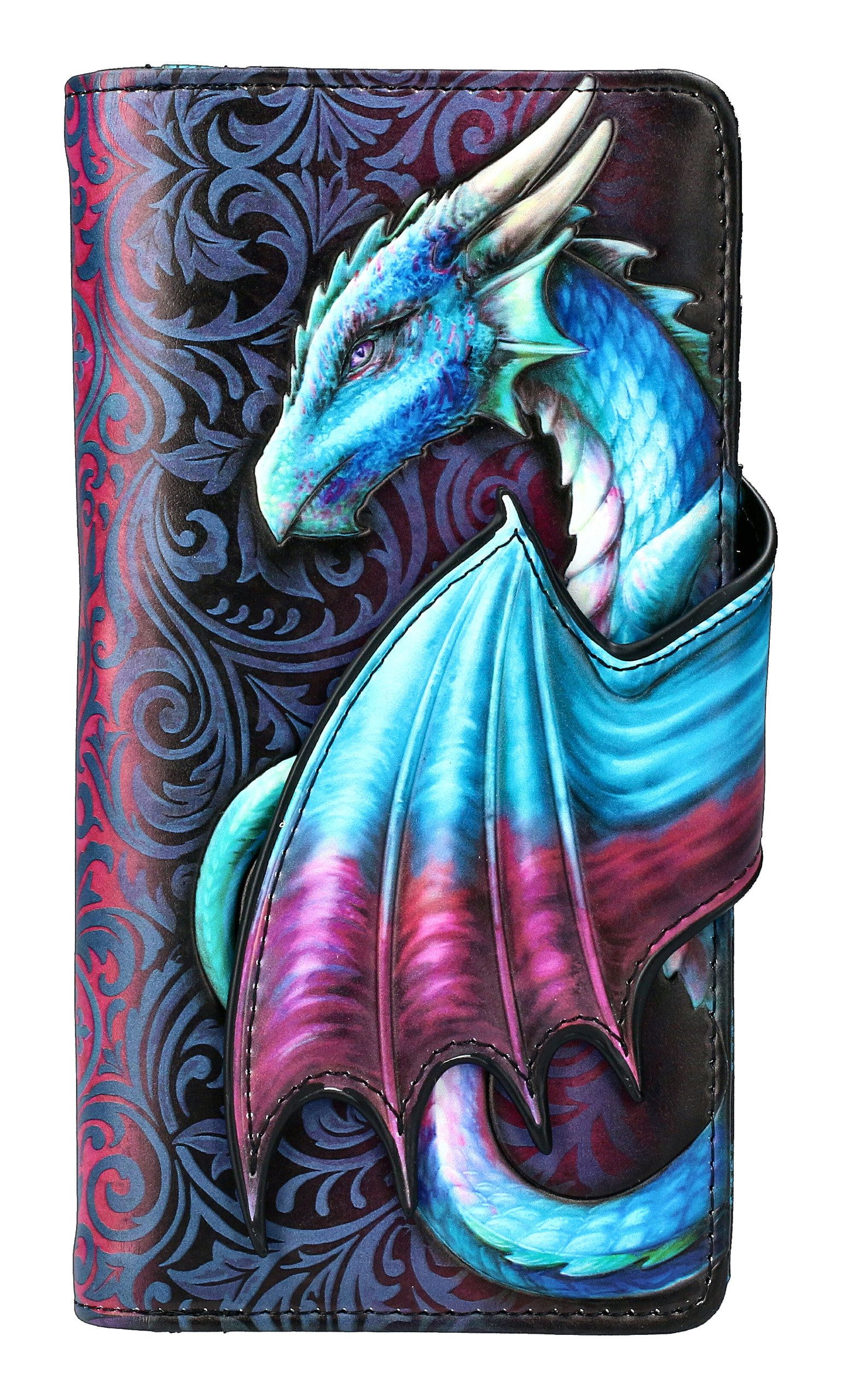 Figuren Shop GmbH Geldbörse Geldbörse mit Drache - Take Flight blau - Fantasy