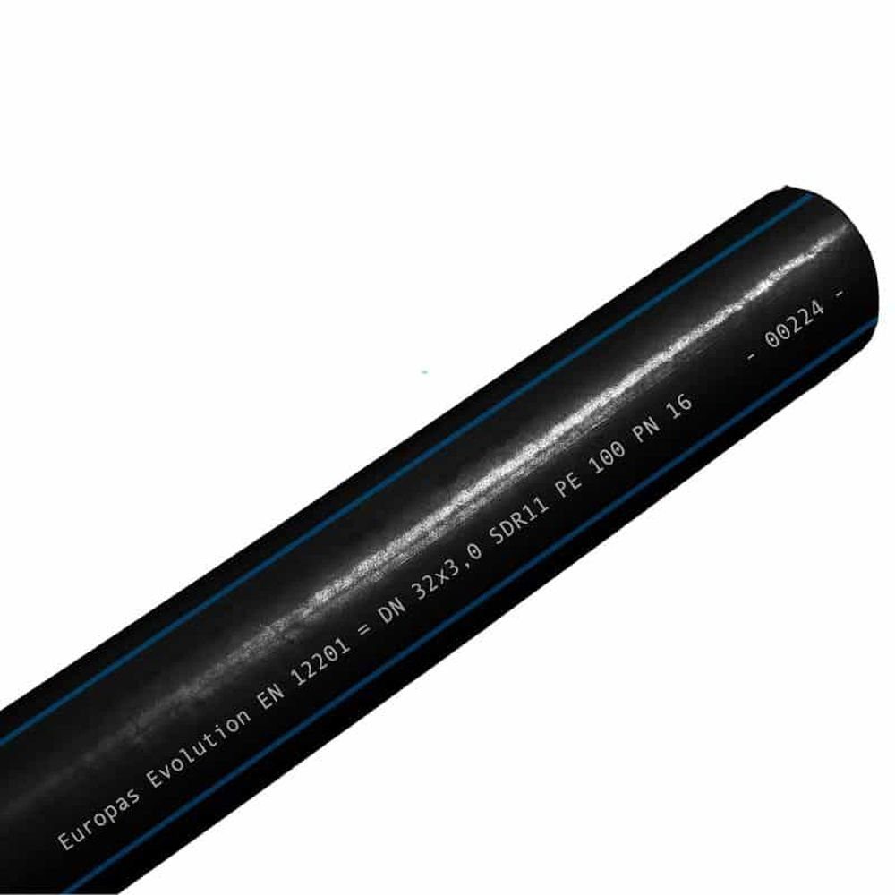 Centraltubi PE-Rohr, PE 100 Trinkwasserrohr PN16 PE Rohr 32mm 1" 100m DVGW