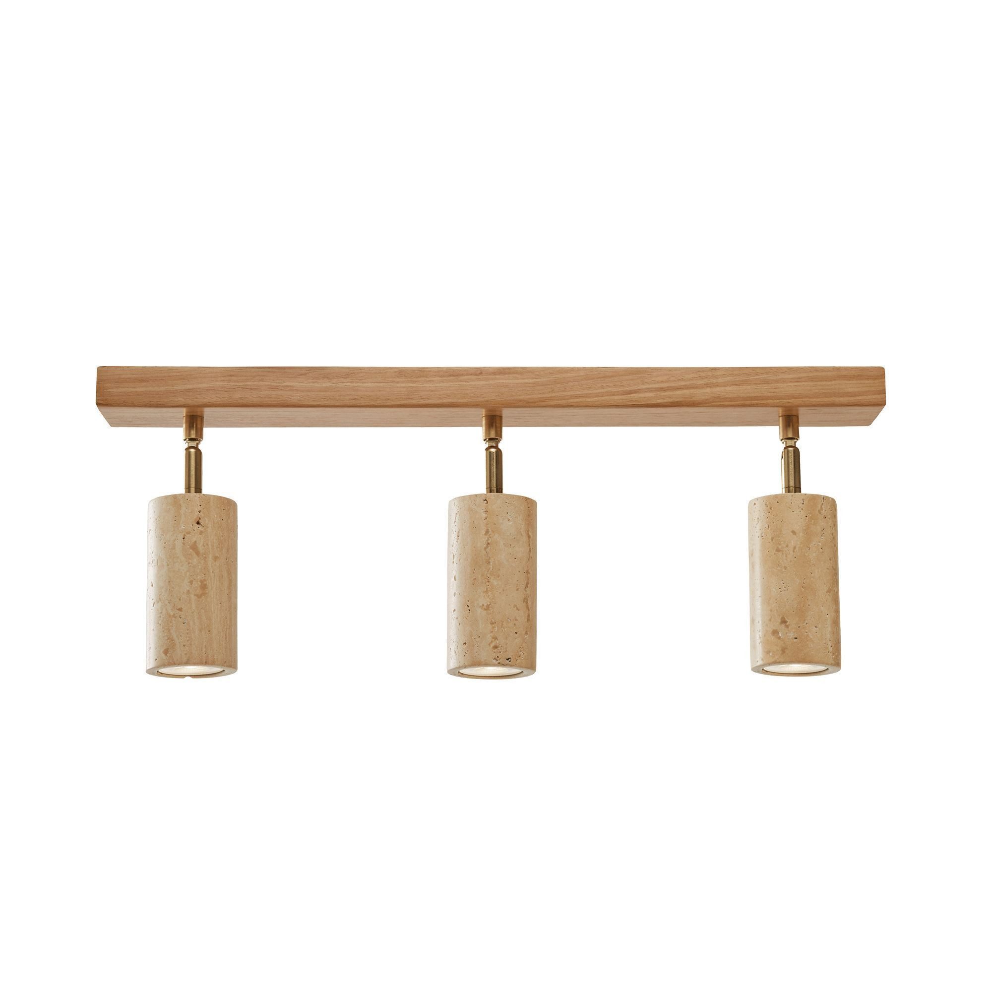 Opviq Pendelleuchte Olymera Liebe, ohne Leuchtmittel, 3-flammig, Travertin-Kappen Längliche Form