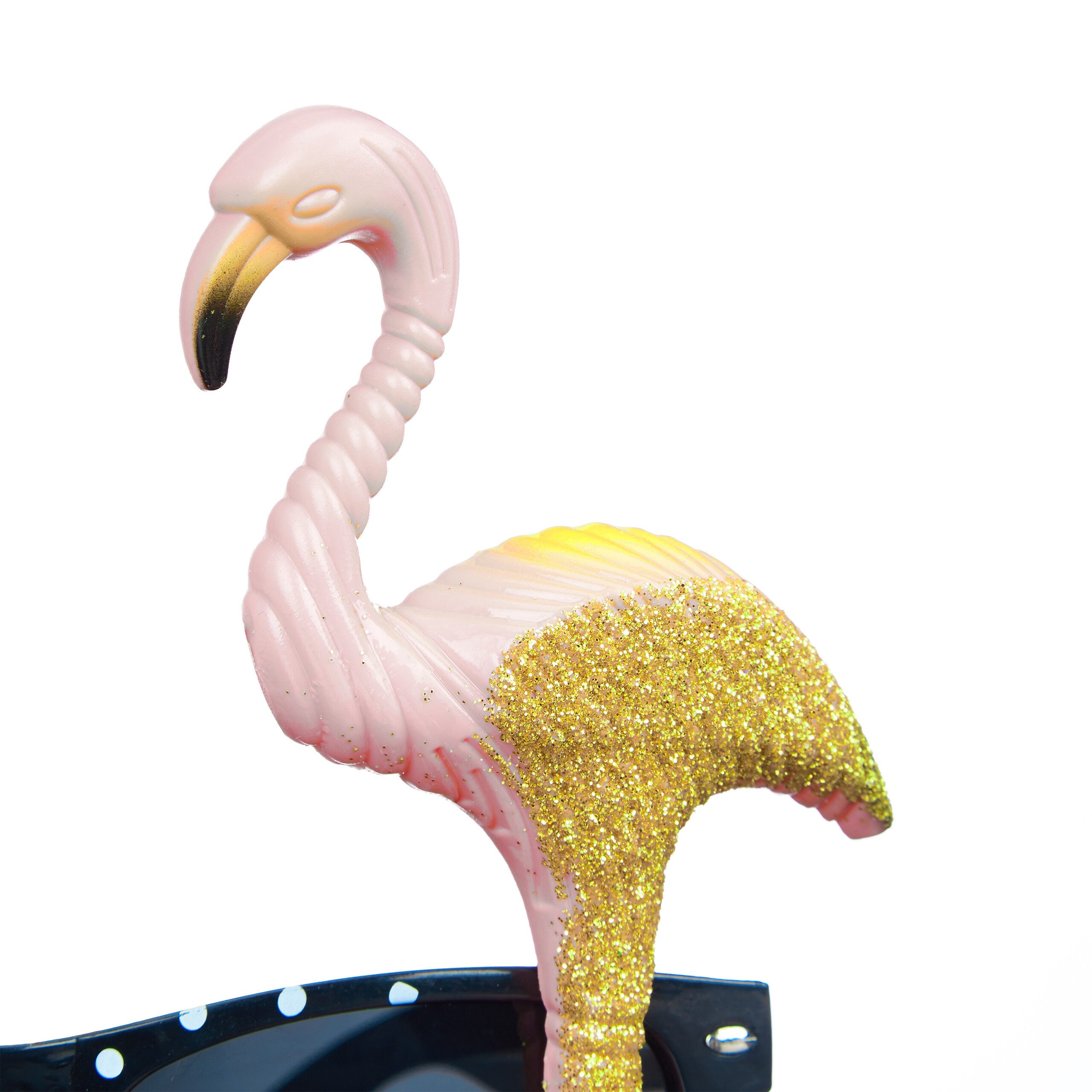 relaxdays Kostüm 5er Set Partybrille Flamingo und Palme