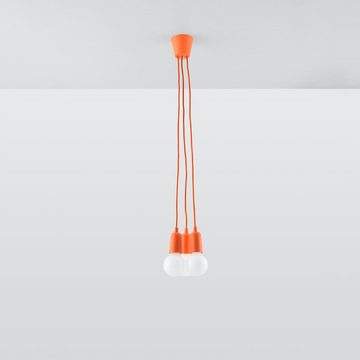 famlights Hängeleuchte, Pendelleuchte Dani in Orange E27 3-flammig, keine Angabe, Leuchtmittel enthalten: Nein, warmweiss, Hängeleuchte, Pendellampe, Pendelleuchte