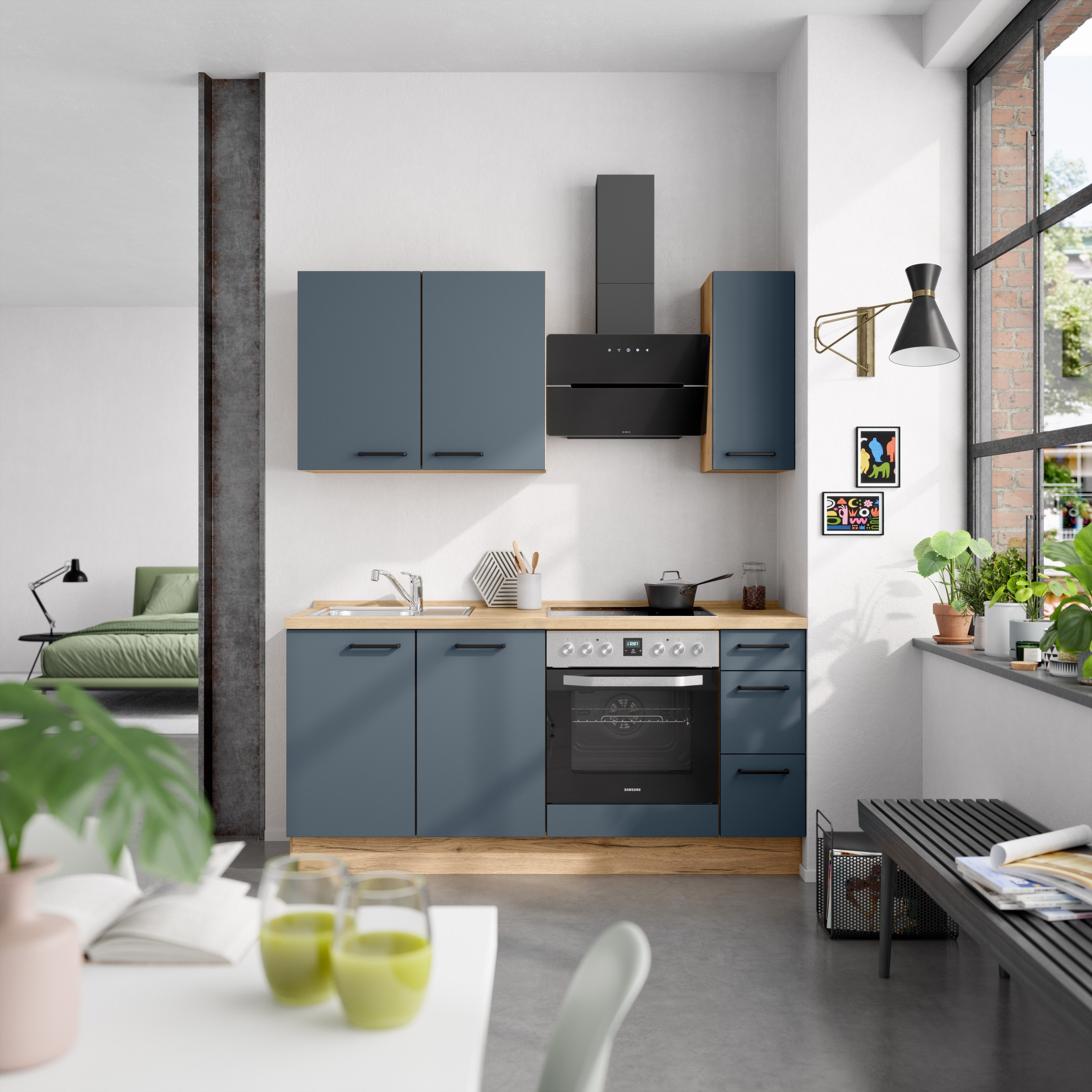 nobilia® Küchenzeile "Easytouch II", NEU: individuell anpassbar mit gratis Profi-Beratung, vormontiert, Breite 180 cm, Ausrichtung wählbar, wahlw. mit E-Geräten